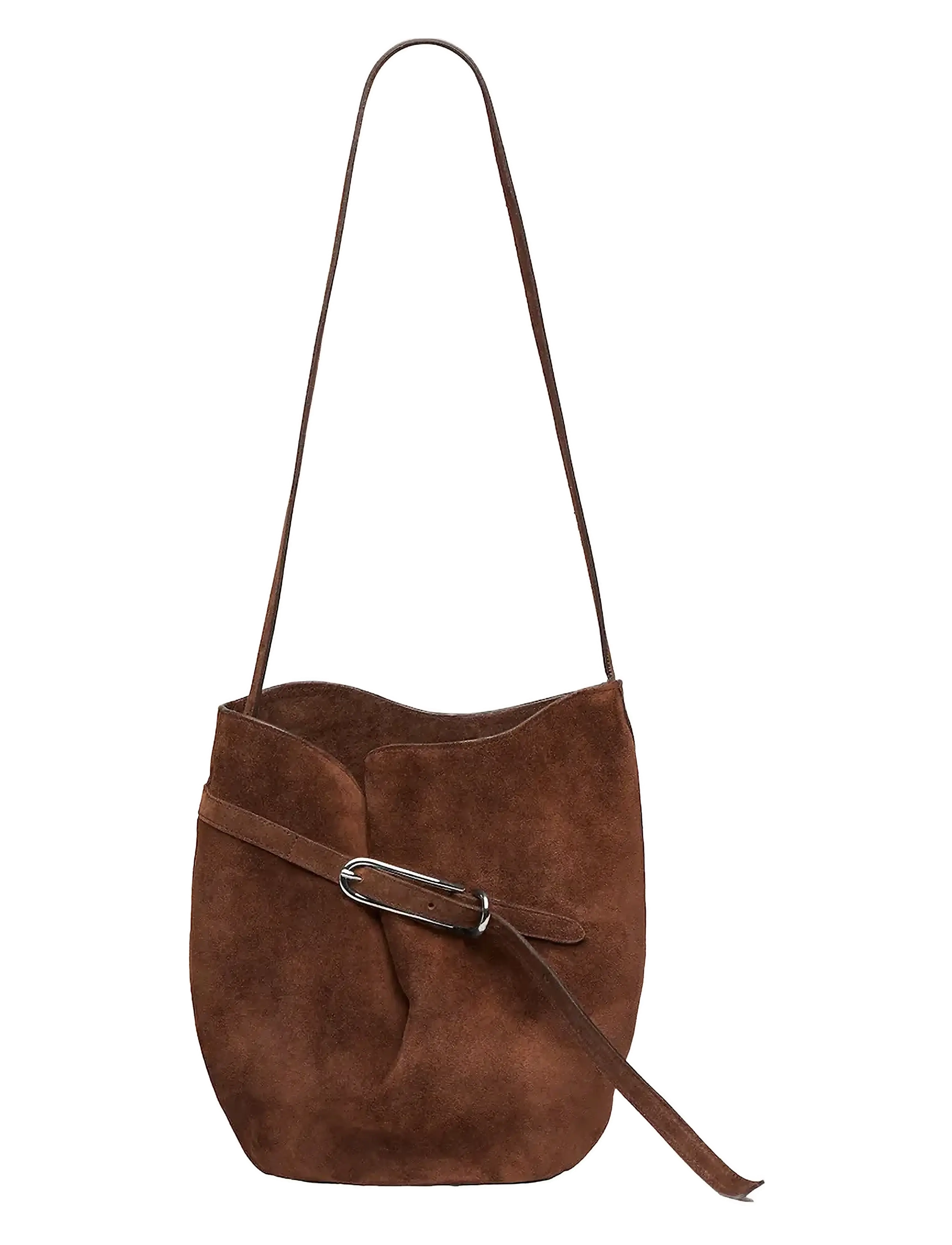 Liffner Belted Bucket Bag, One Size, Bags, Braun - Crossbody Frauen