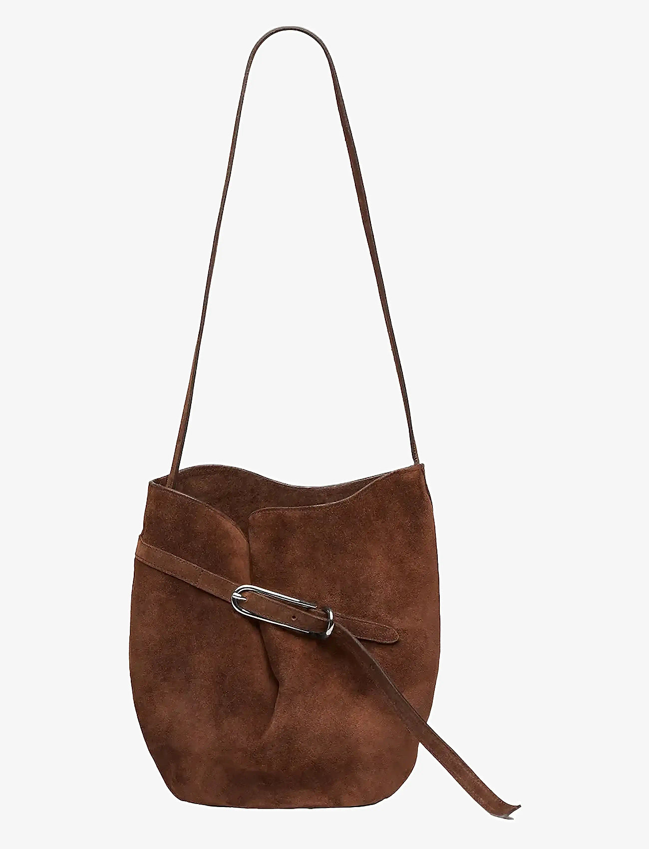Liffner - BELTED BUCKET BAG - käekotid - dark brown - 0
