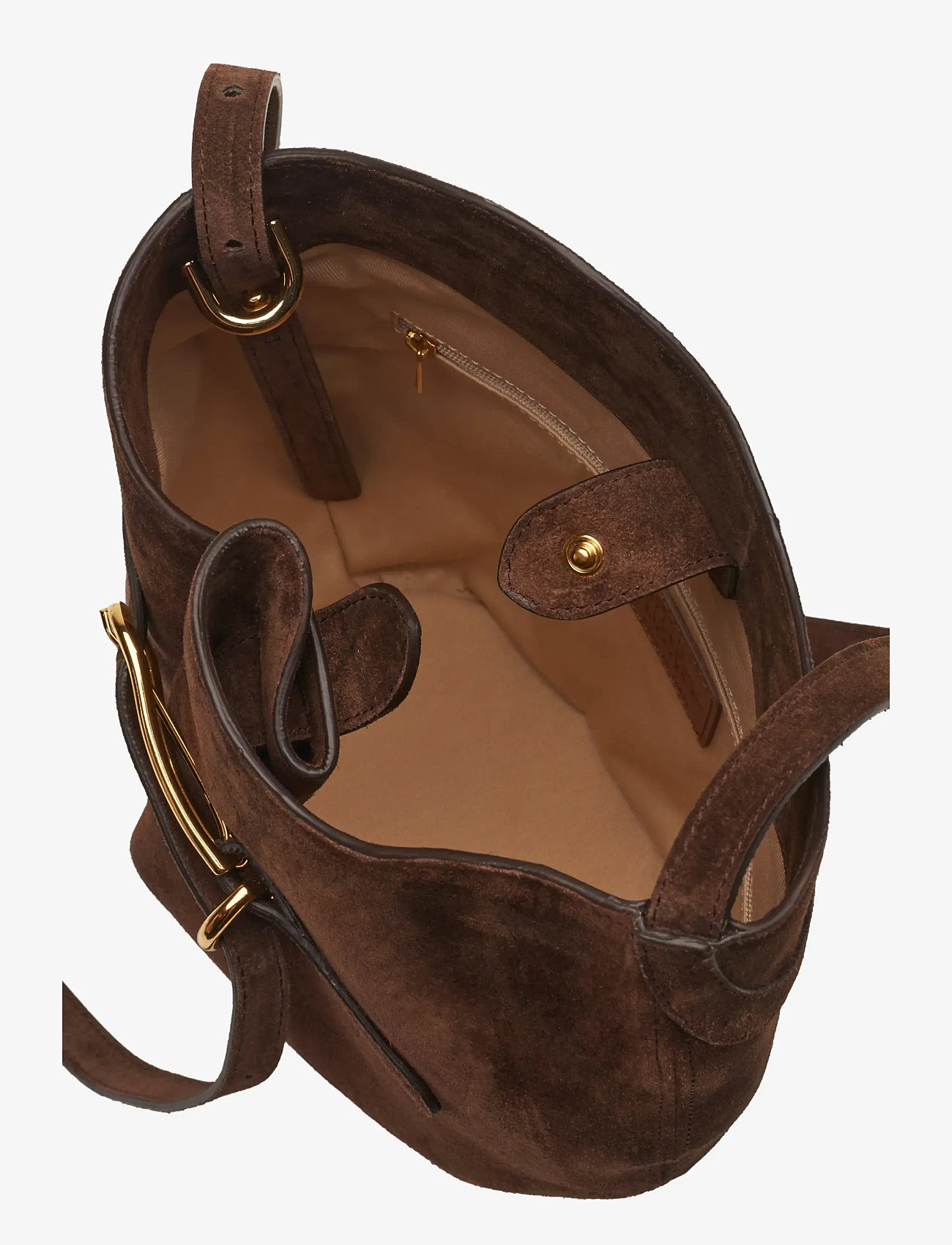 Liffner - BELTED BUCKET BAG - käekotid - dark brown - 1