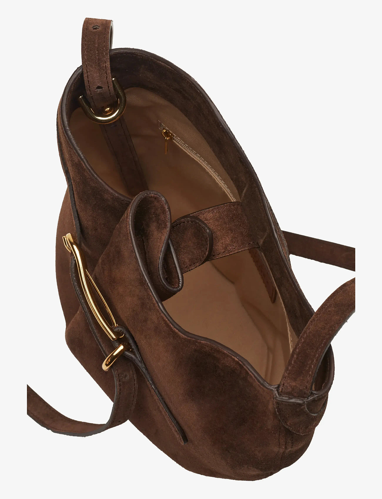 Liffner - BELTED BUCKET BAG - käekotid - dark brown - 2