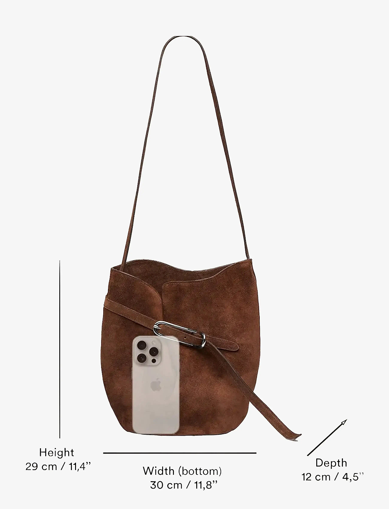 Liffner - BELTED BUCKET BAG - käekotid - dark brown - 3
