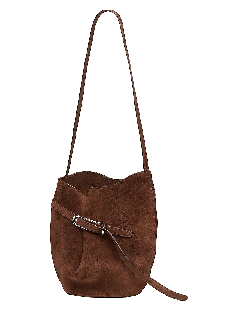 Liffner - BELTED BUCKET BAG - käekotid - dark brown - 4