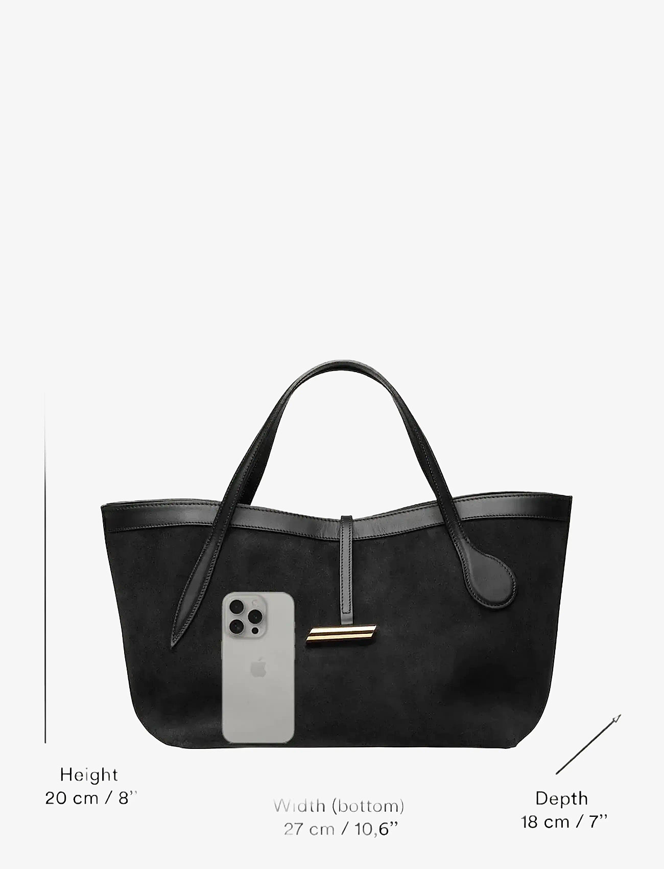 Liffner - PETITE PENNE TOTE - talpios rankinės - black - 2