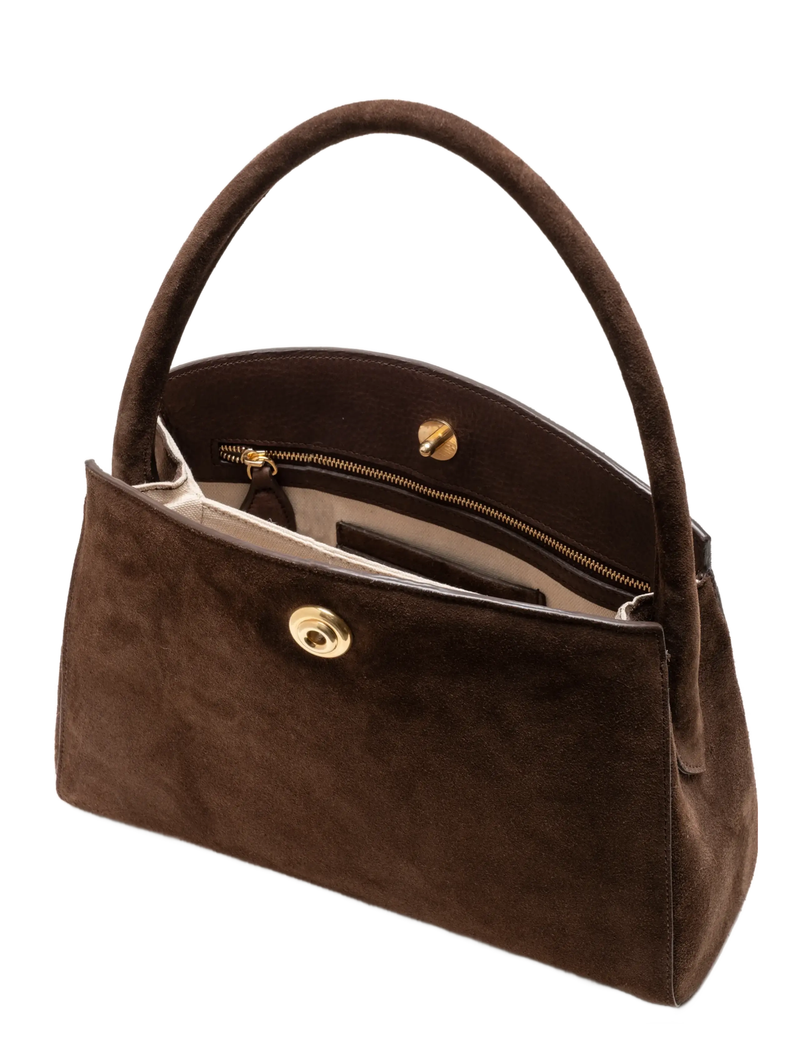 Liffner - PUSHLOCK LADY BAG - henkeltaschen - dark brown - 2