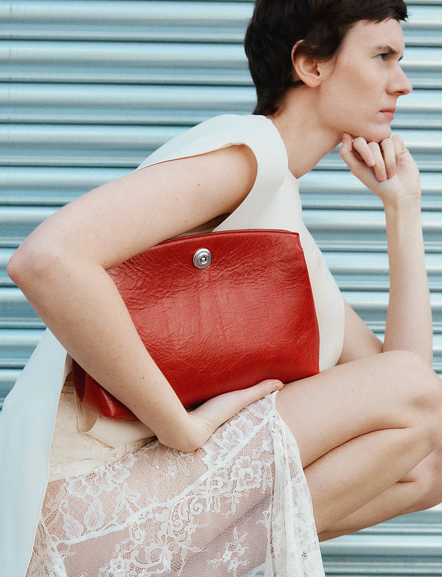 Liffner - SLANTED MINI TOTE - besondere anlässe - red - 0