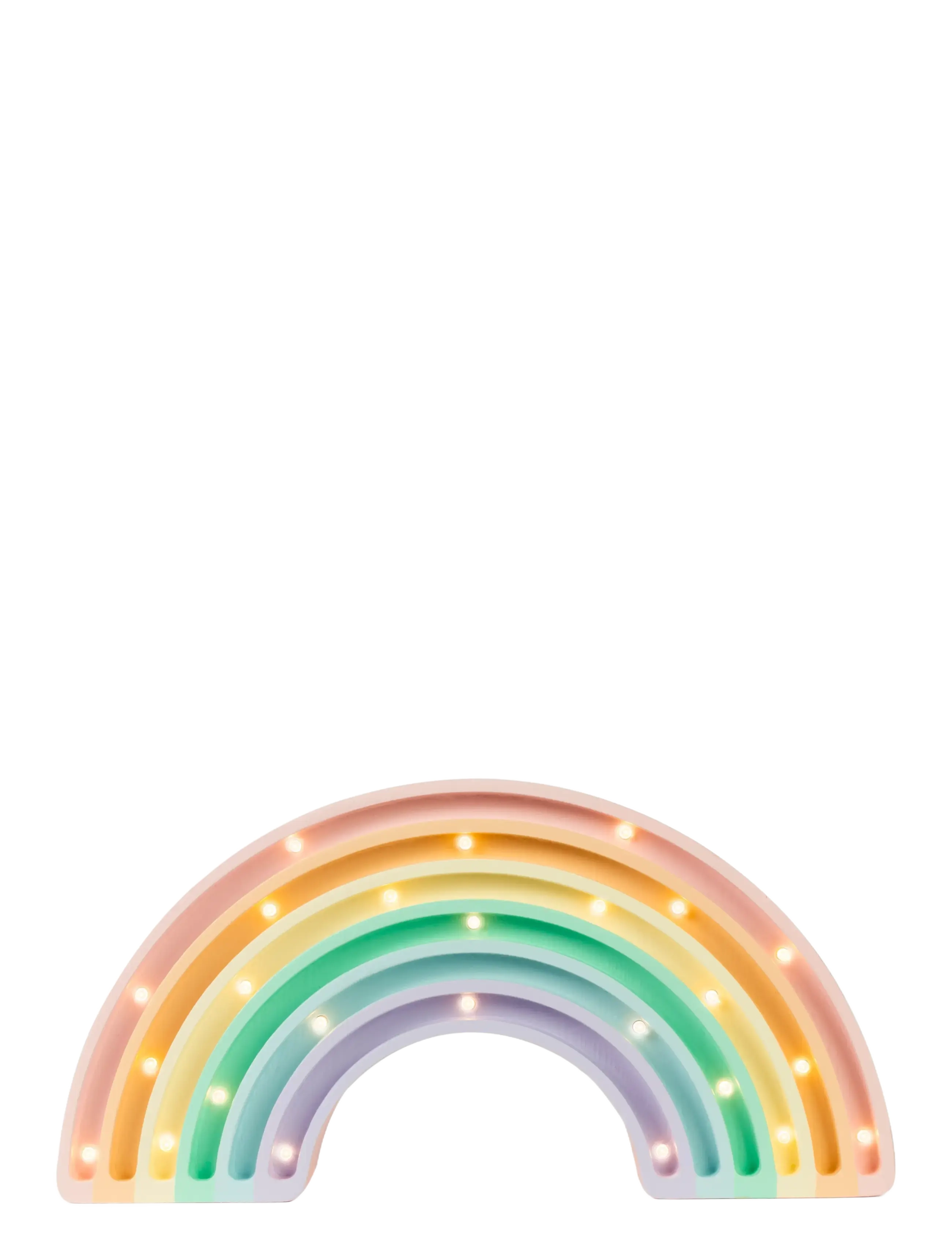 Little Lights Rainbow Lamp | Pastel, Bordlampe, Multi/mønstret, Str: 37X19X5.5CM