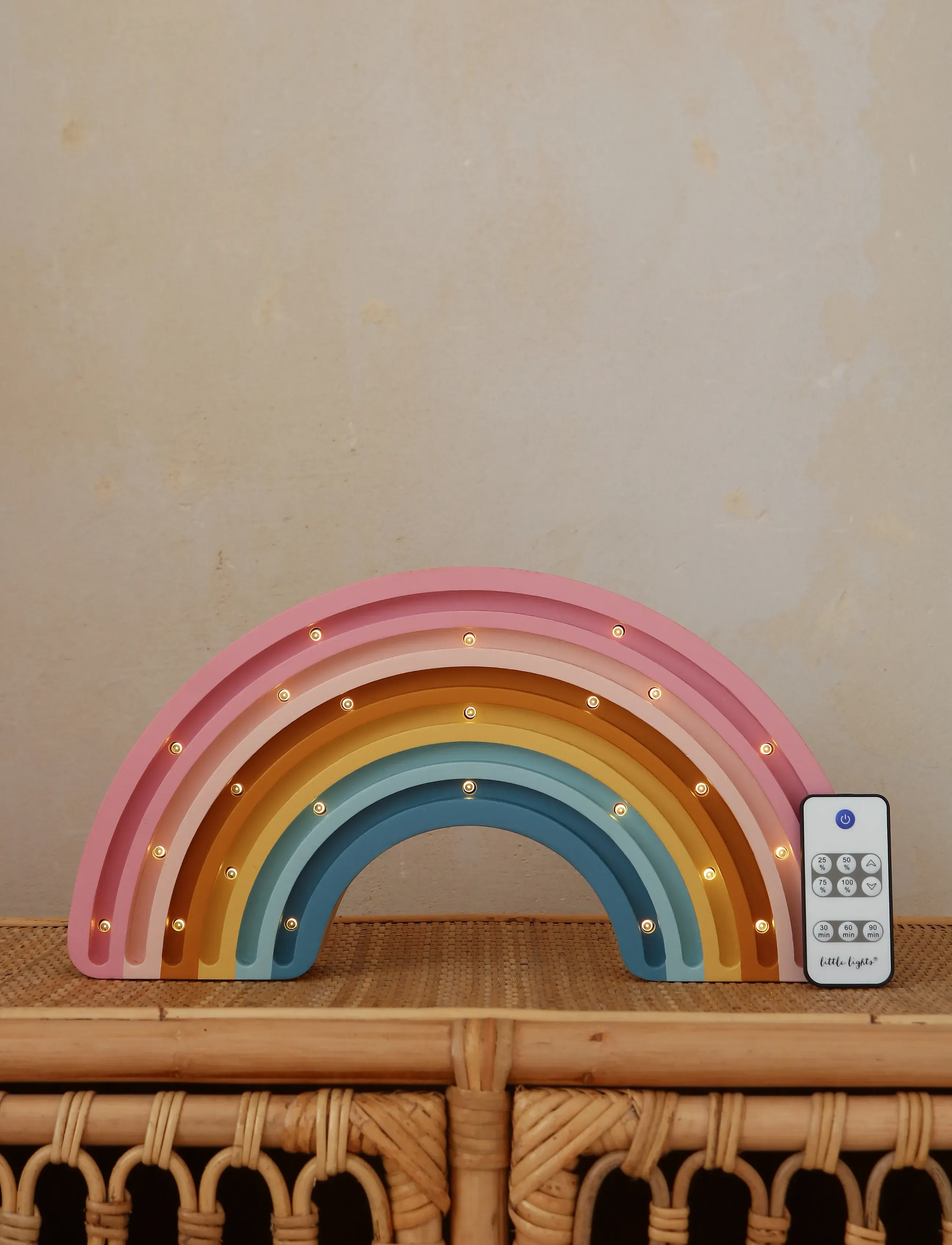 Little Lights Rainbow Lamp | Retro, 37X19X5.5 cm, Lighting, Mehrfarbig/gemustert - Table Lamps, Kinder