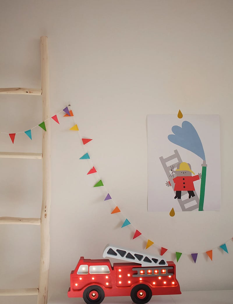 Little Lights - Little Lights Fire Truck Lamp | Red - tischlampen - red - 4
