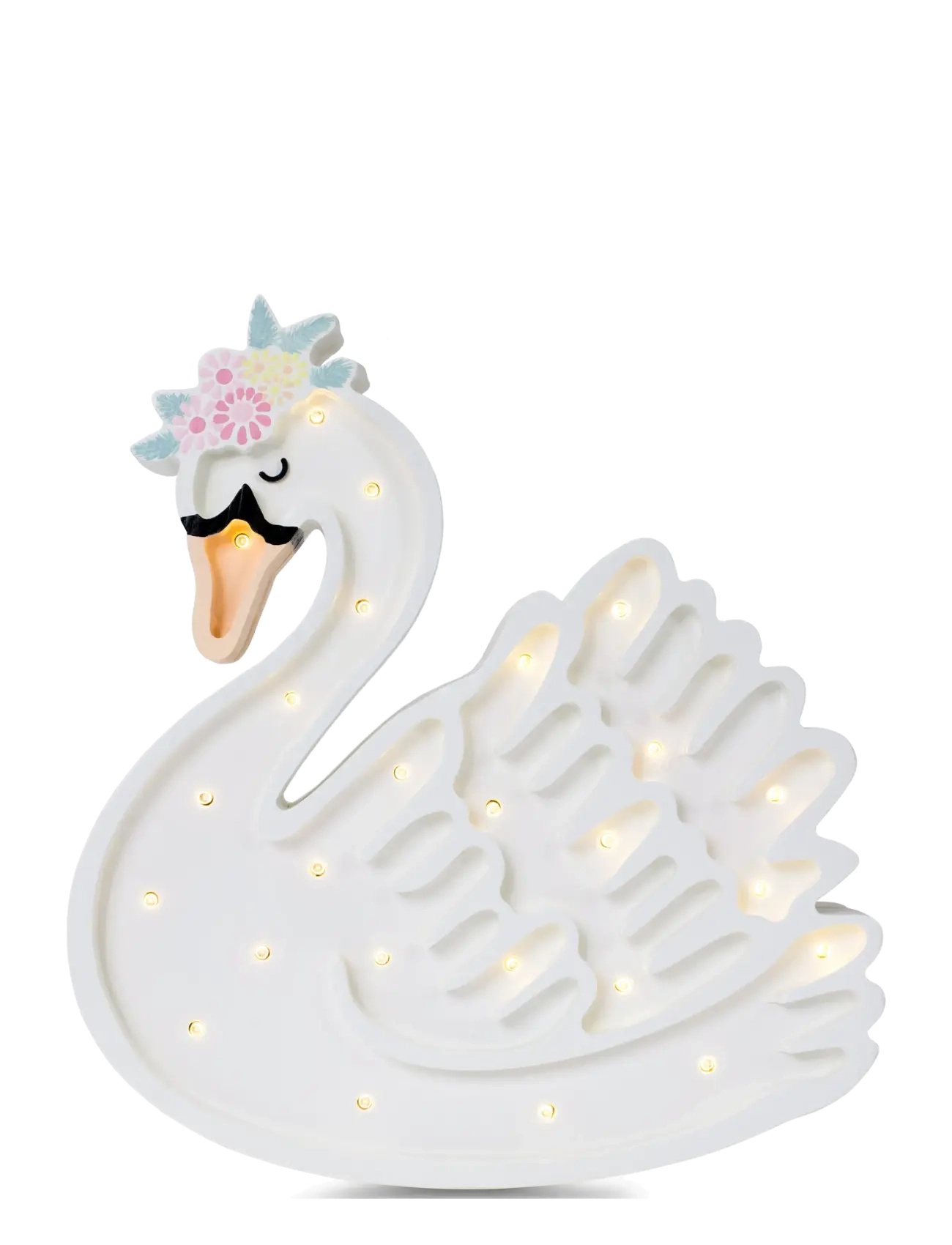 Little Lights Little Lights Swan Lamp | Lake Flower/White - Kids home - LAKE FLOWER WHITE / white