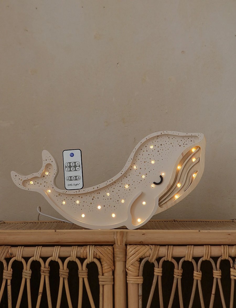 Little Lights - Little Lights Whale Lamp | Albino White - lampy na biurko - albino white - 0