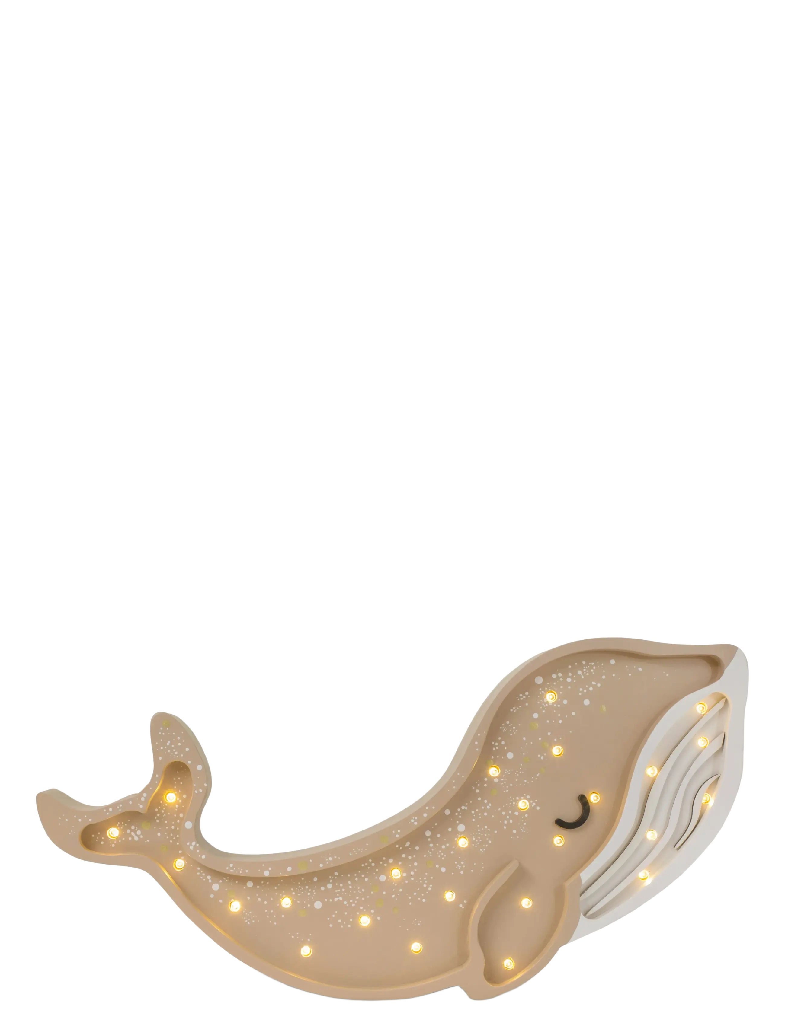 Little Lights Whale Lamp | Cinnamon Brown, Bordlampe, Brun, Str: 40X5.5X15.5CM