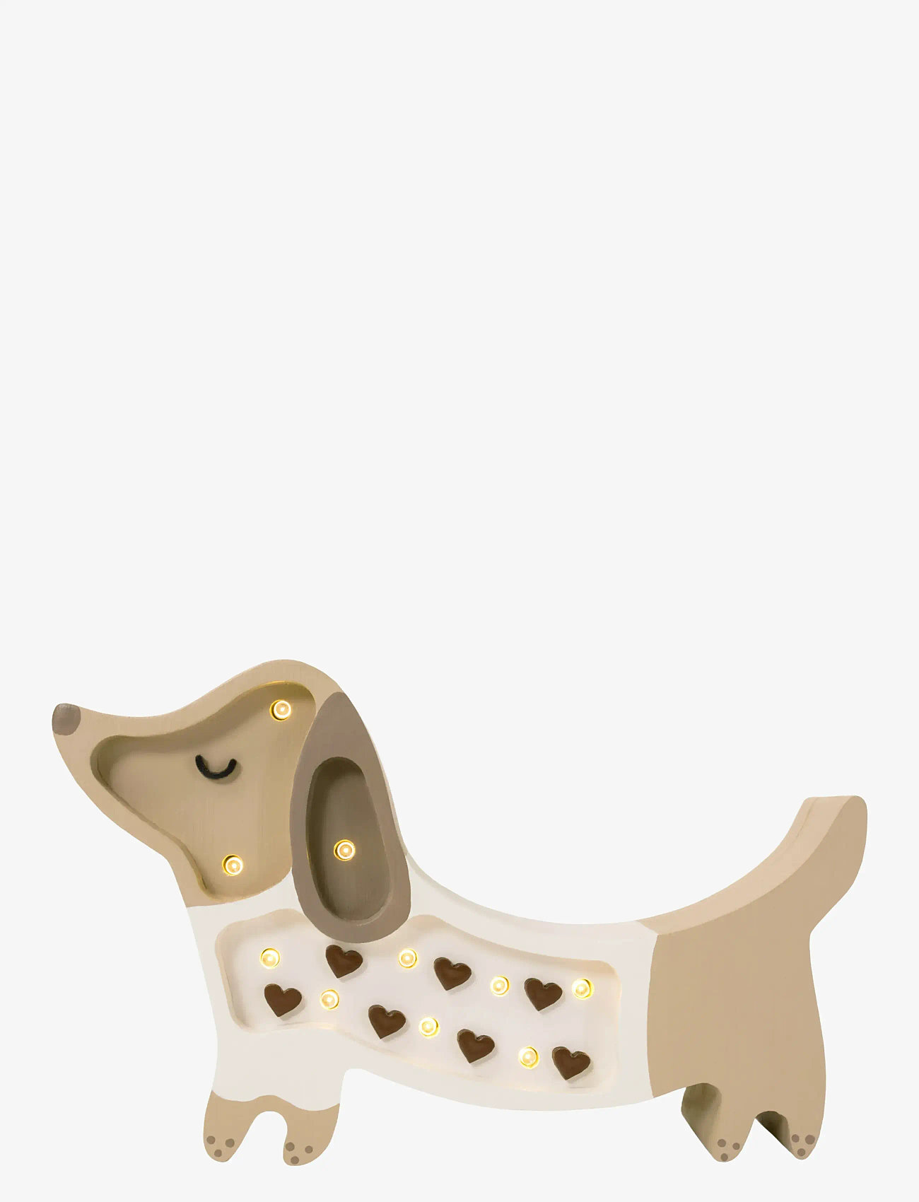 Little Lights - Little Lights Puppy Mini Lamp | Chocolate Heart - tischlampen - chocolate heart - 1