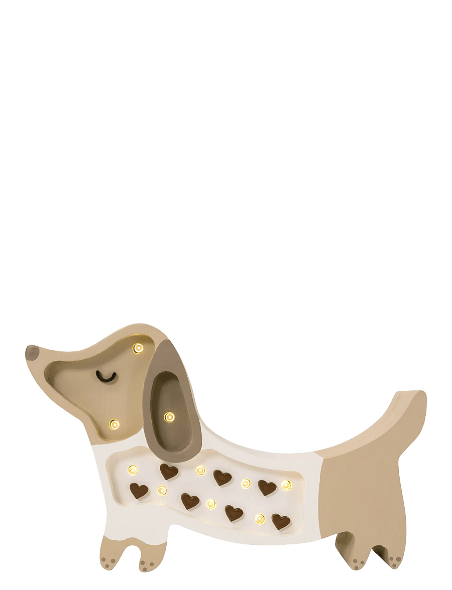 Little Lights - Little Lights Puppy Mini Lamp | Chocolate Heart - lampy na biurko - chocolate heart - 1