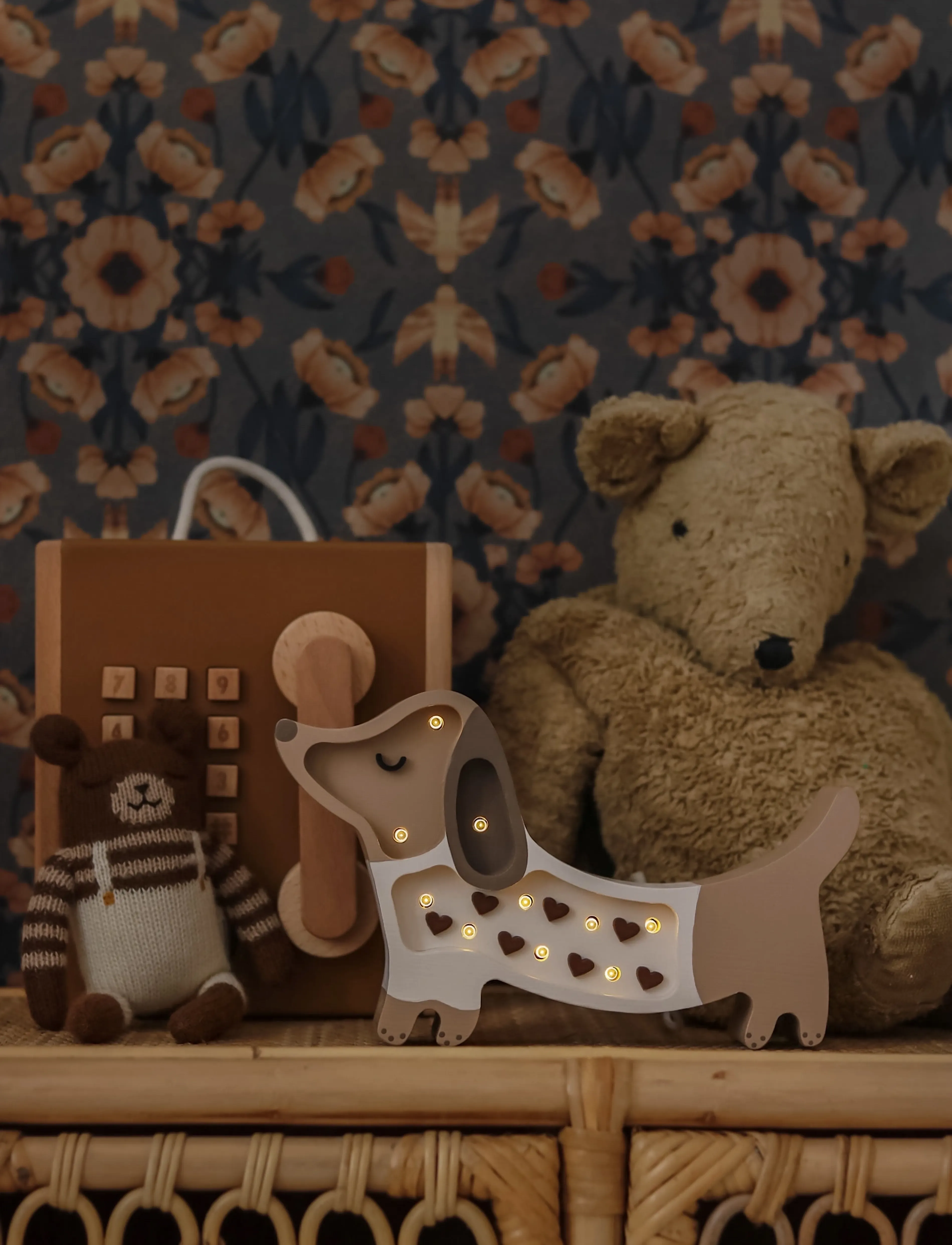 Little Lights - Little Lights Puppy Mini Lamp | Chocolate Heart - lampy na biurko - chocolate heart - 2