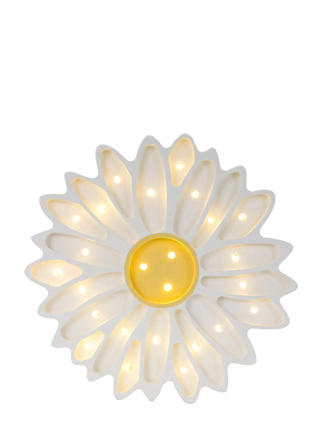 Little Lights Daisy Lamp | White, Bordlampe, Hvid, Str: 26.6X26.5X5.5CM