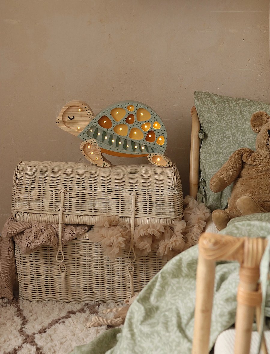 Little Lights - Little Lights Turtle Lamp | Galapagos Sage - tischlampen - galapagos sage - 3