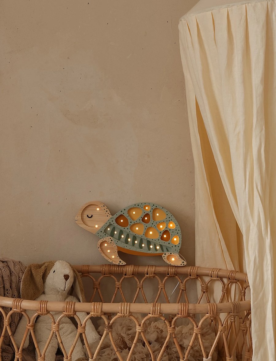 Little Lights - Little Lights Turtle Lamp | Galapagos Sage - tischlampen - galapagos sage - 5