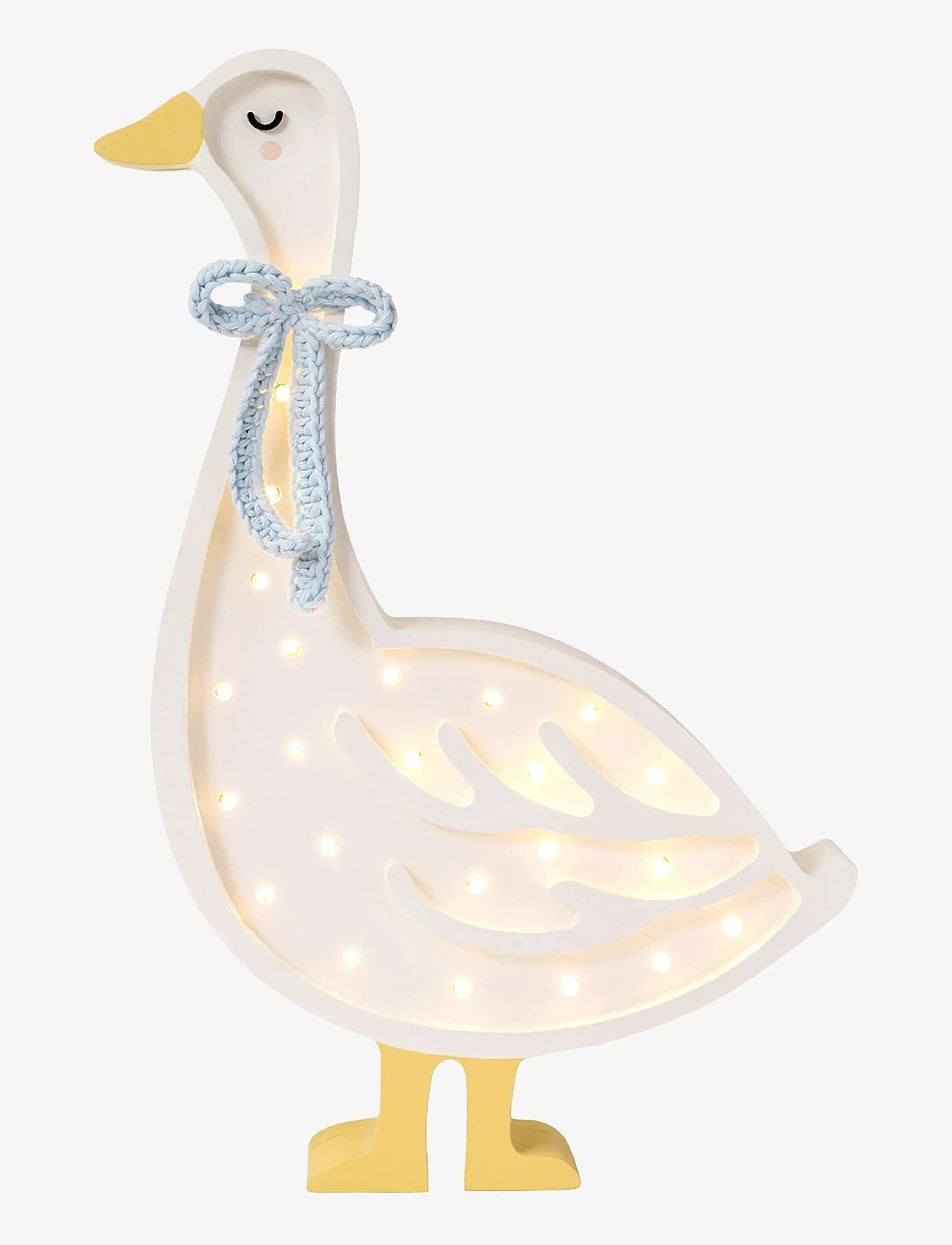 Little Lights - Little Lights Goose Lamp | Cottage Blue Bow - lampy na biurko - cottage blue bow - 1