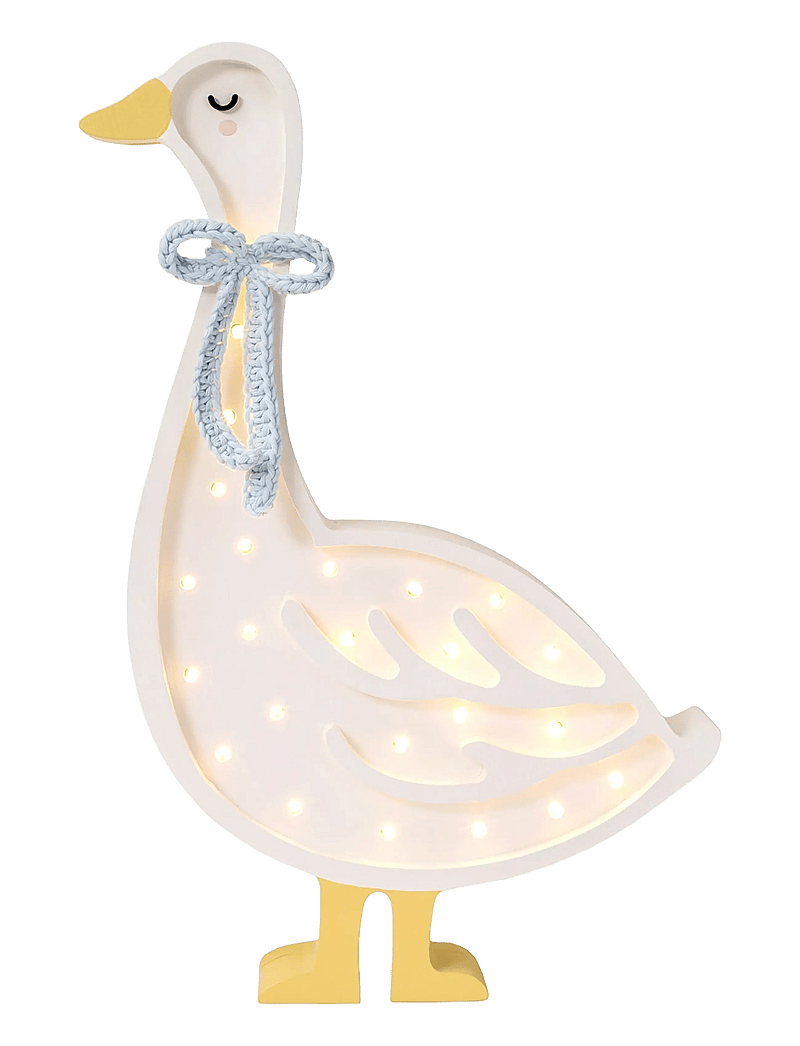 Little Lights - Little Lights Goose Lamp | Cottage Blue Bow - lampy na biurko - cottage blue bow - 1