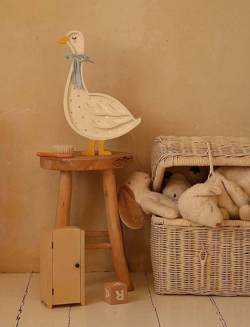 Little Lights - Little Lights Goose Lamp | Cottage Blue Bow - lampy na biurko - cottage blue bow - 3