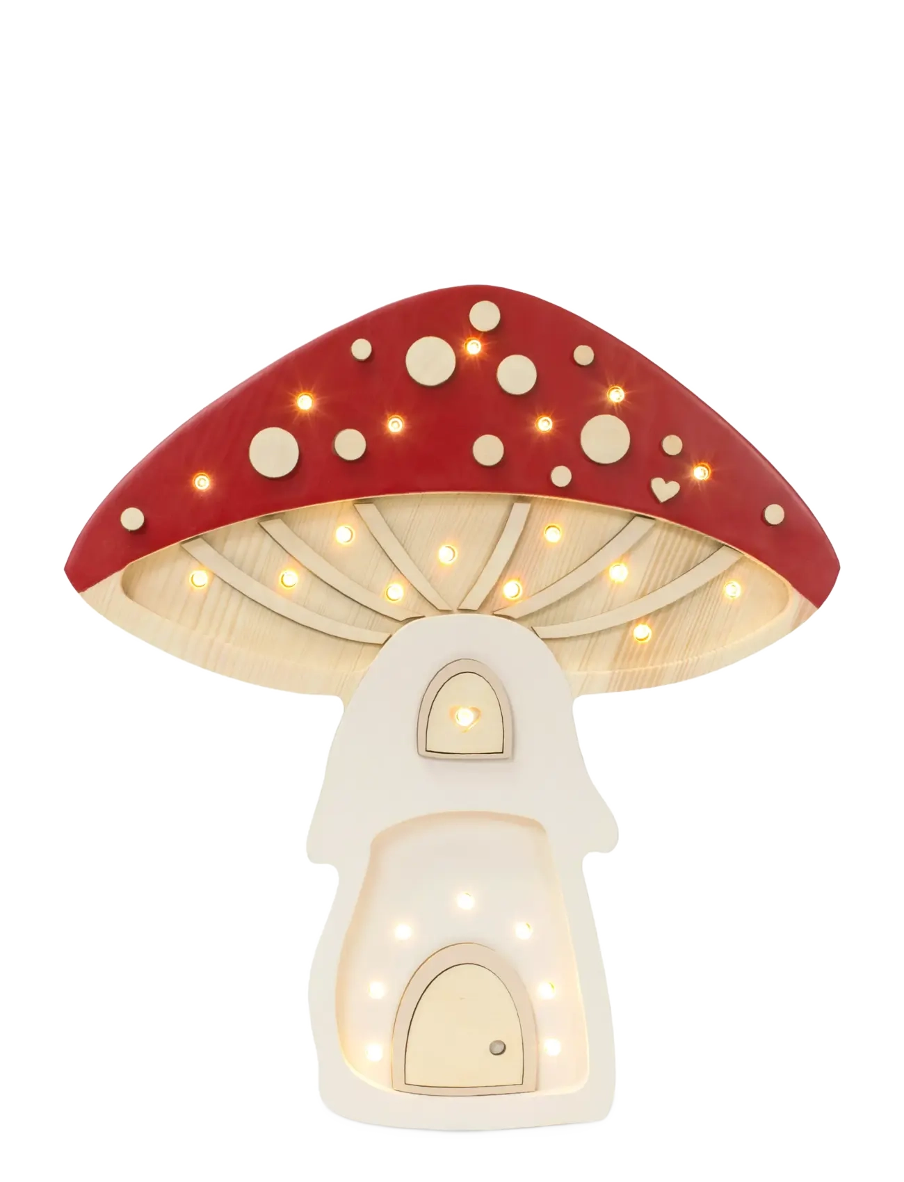 Little Lights Mushroom House Lamp | Fairies Toadstool, Bordlampe, Multi/mønstret, Str: 29X31.5X5.5CM