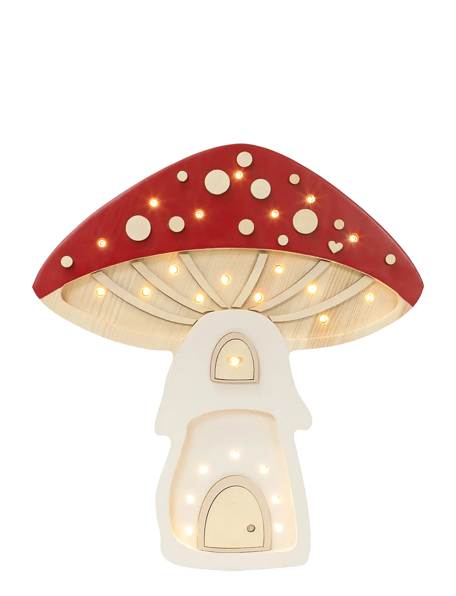 Little Lights - Little Lights Mushroom House Lamp | Fairies Toadstool - bordlamper - fairies toadstool - 1