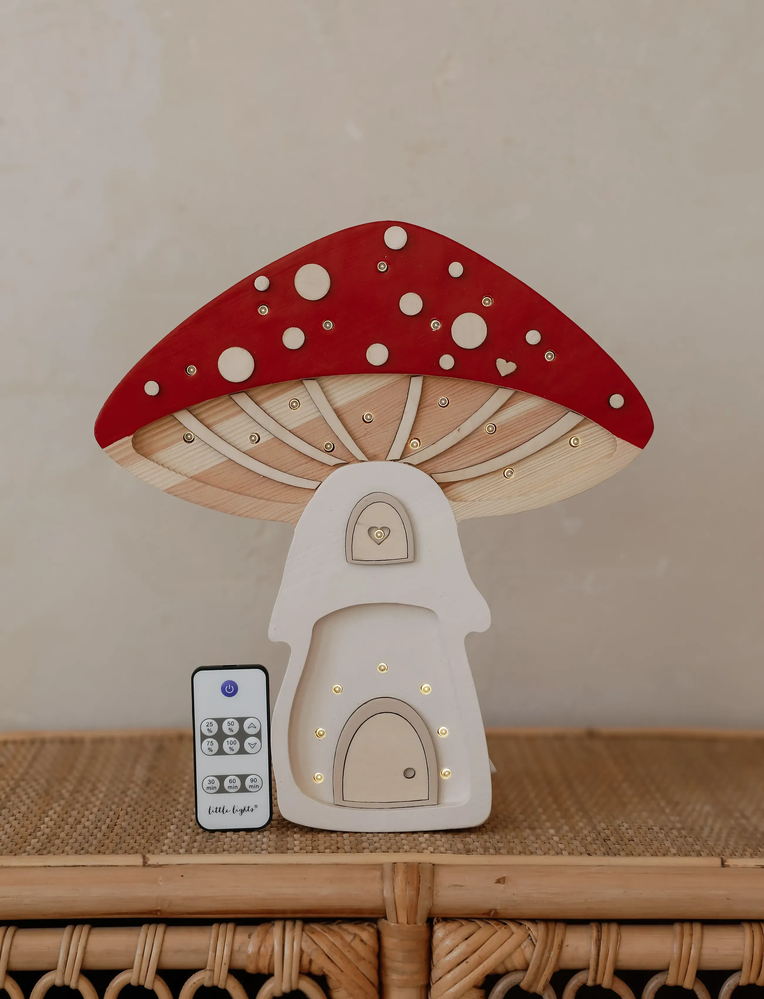 Little Lights Mushroom House Lamp | Fairies Toadstool, 29X31.5X5.5 cm, Lighting, Mehrfarbig/gemustert - Table Lamps, Kinder
