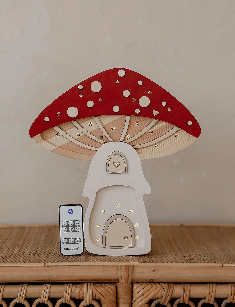 Little Lights - Little Lights Mushroom House Lamp | Fairies Toadstool - bordlamper - fairies toadstool - 0