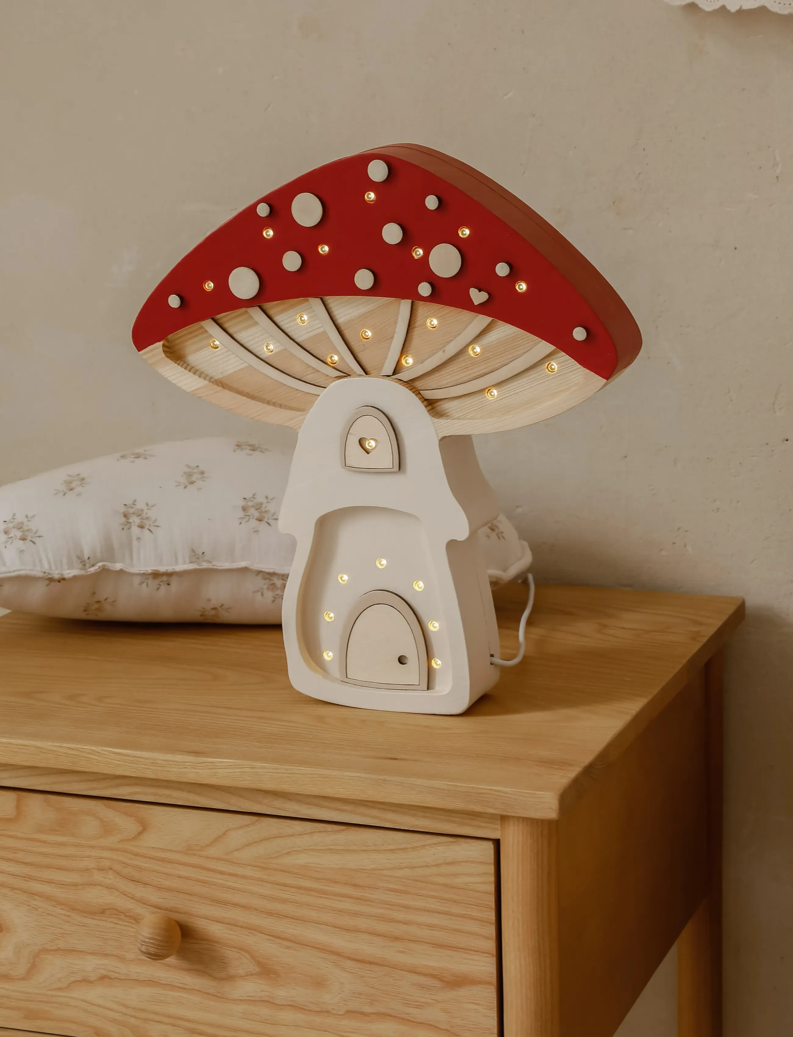 Little Lights - Little Lights Mushroom House Lamp | Fairies Toadstool - bordlamper - fairies toadstool - 5