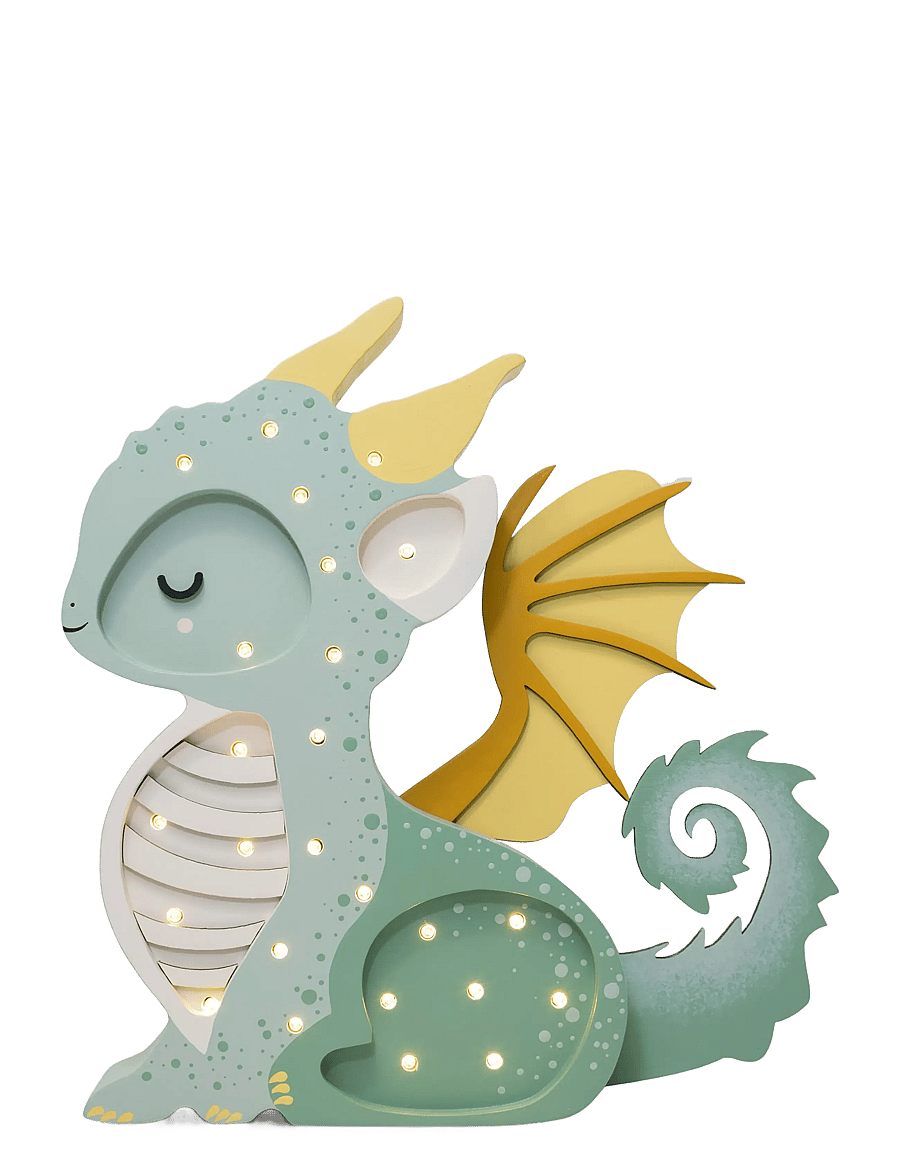 Little Lights - Little Lights Dragon Lamp | Hunter Green - tischlampen - hunter green - 1