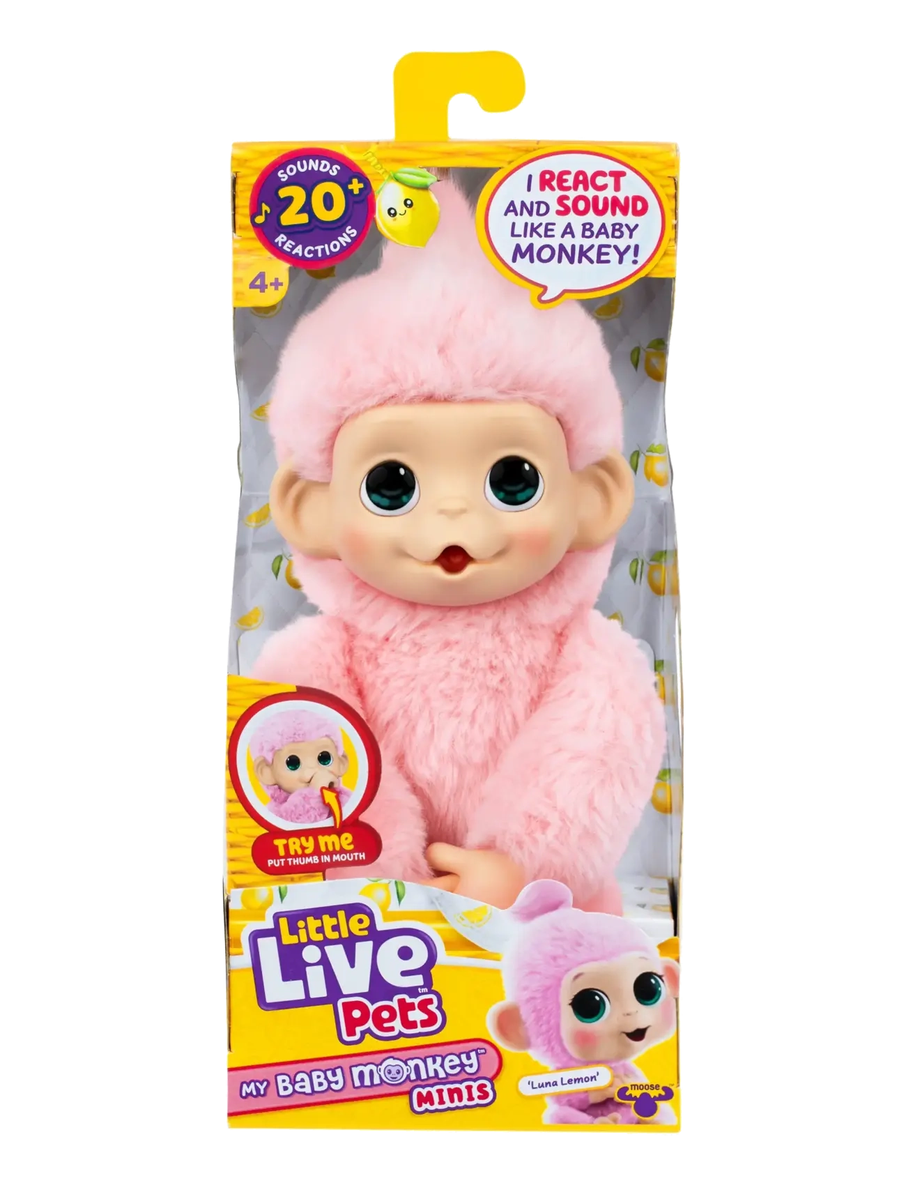 Little Live Pets LITTLE LIVE PETS MY BABY MINI MONKEY PINK LEMONZ - Interaktive dyr & Robotter - MULTI COLOUR / pink/rose