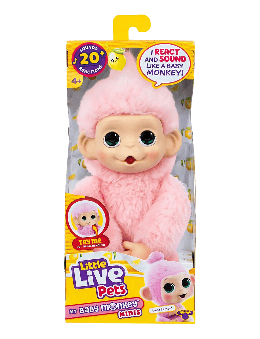 Little Live Pets - LITTLE LIVE PETS MY BABY MINI MONKEY PINK LEMONZ - interaktive dyr - multi colour - 1