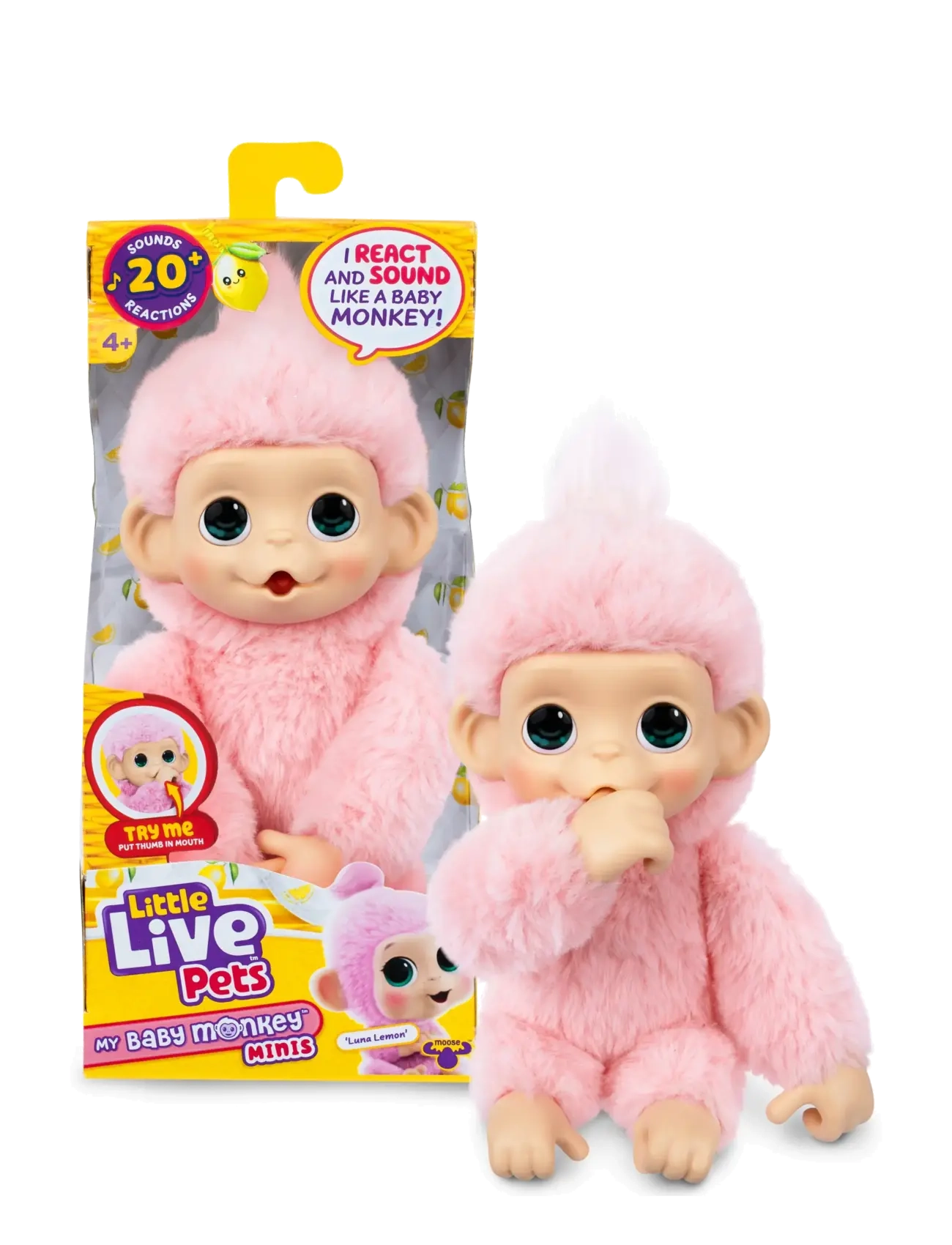 Little Live Pets - LITTLE LIVE PETS MY BABY MINI MONKEY PINK LEMONZ - interaktive dyr - multi colour - 2