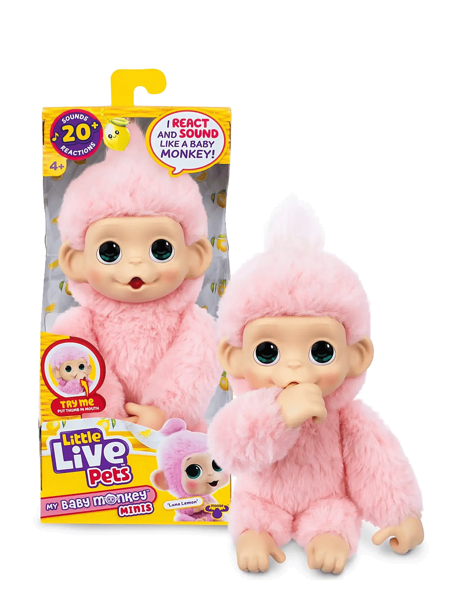 Little Live Pets - LITTLE LIVE PETS MY BABY MINI MONKEY PINK LEMONZ - interaktive dyr - multi colour - 2