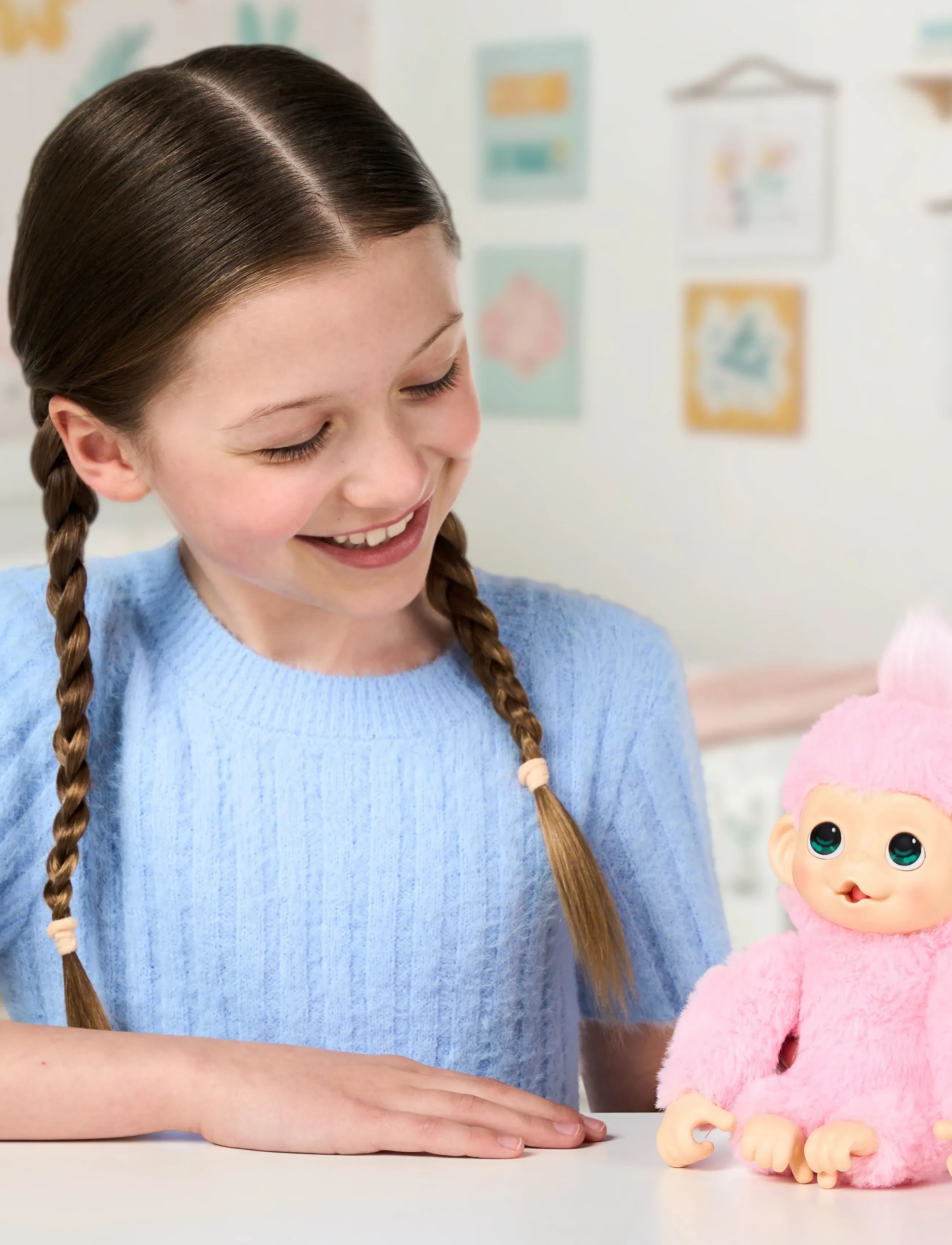Little Live Pets Little Live Pets My Baby Mini Monkey Pink Lemonz, One Size, Pink, Interaktive Dyr Og Robotter > Interaktive Dyr, Børn