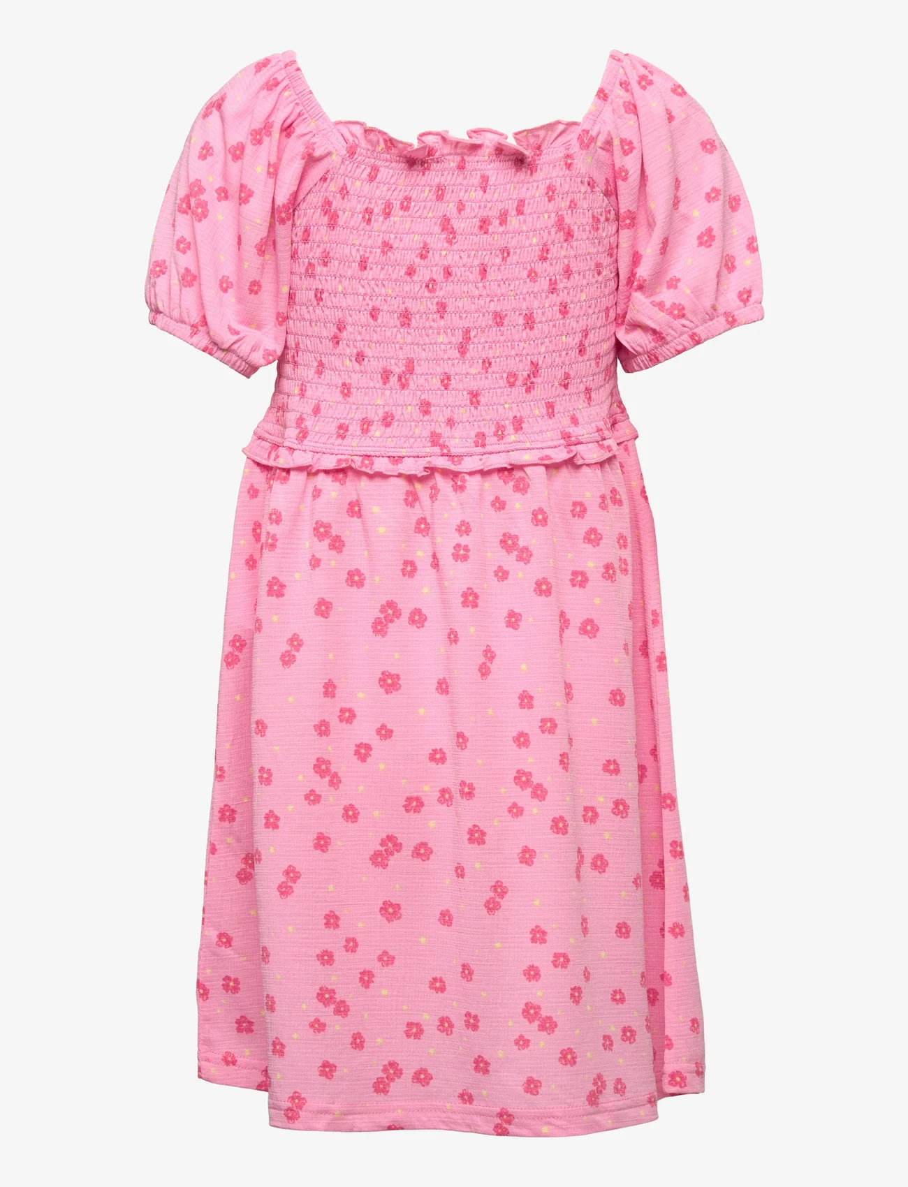 Little Pieces - LPTAYLIN SMOCK DRESS TW - kortärmade vardagsklänningar - prism pink - 1