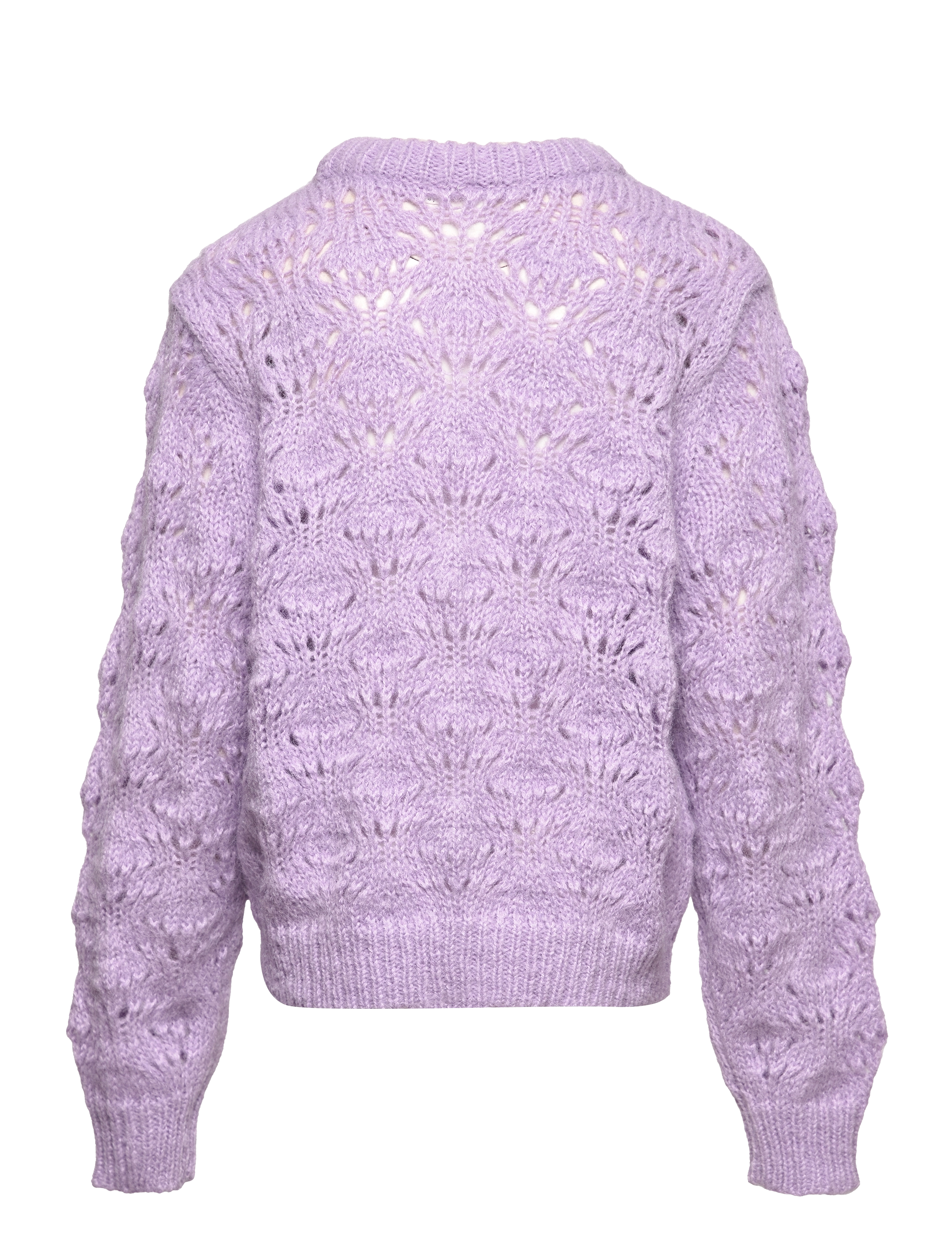Little Pieces - LPNANCY LS O-NECK KNIT BC TW - purple rose - 1