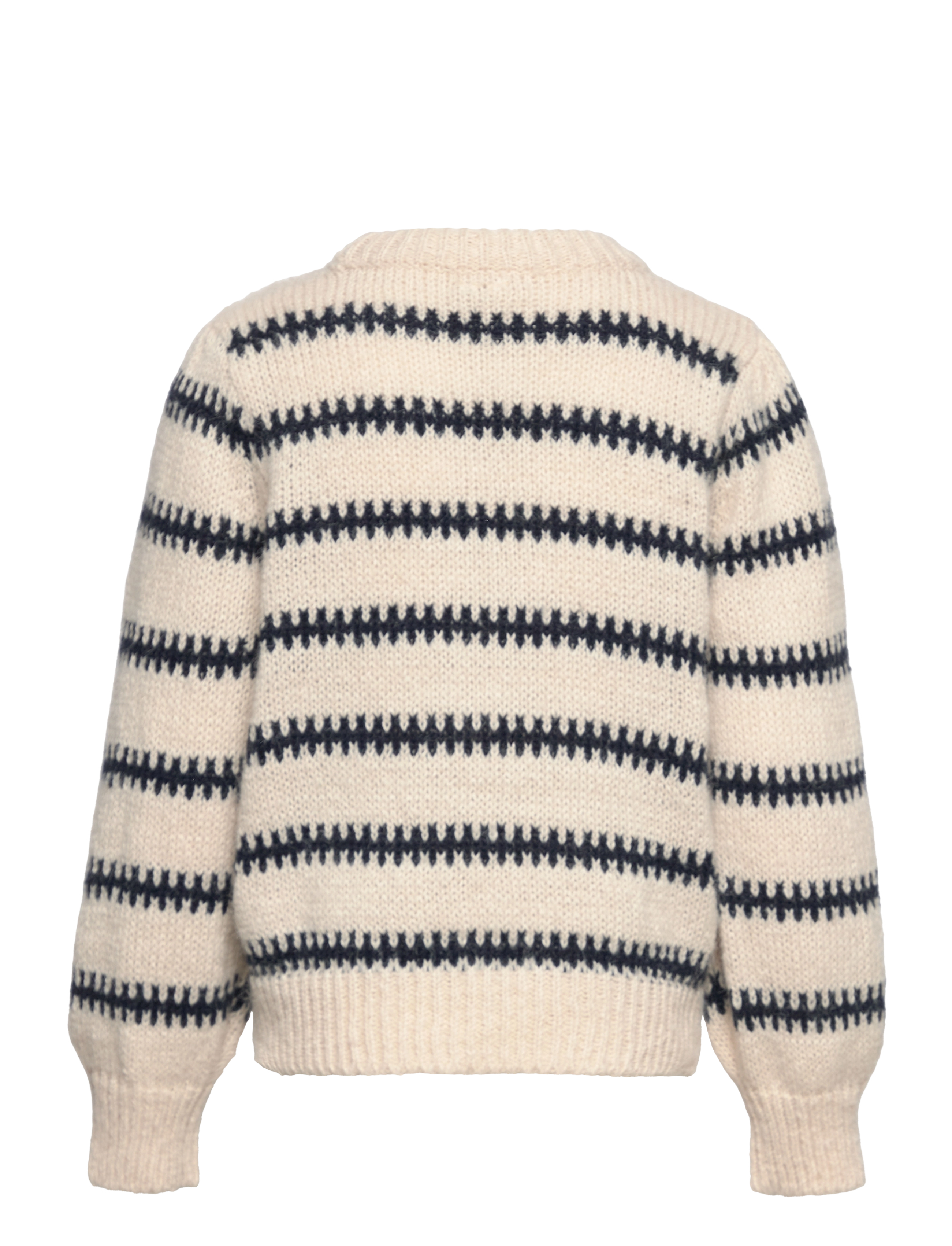 Little Pieces - LPNADINE LS O-NECK KNIT TW - buttercream - 1
