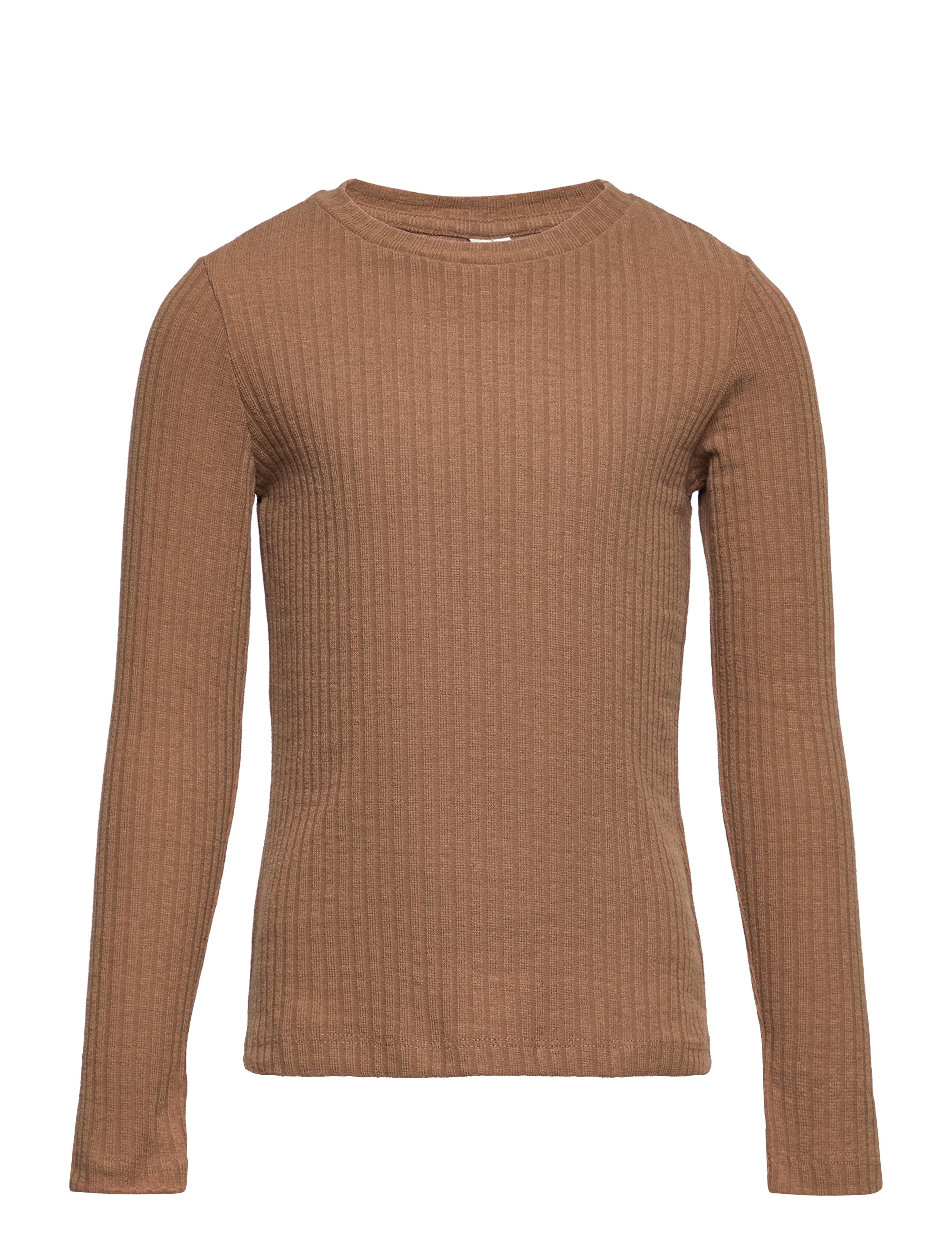 Little Pieces - LPELLY RIB LS SOLID BLOUSE - fossil - 0