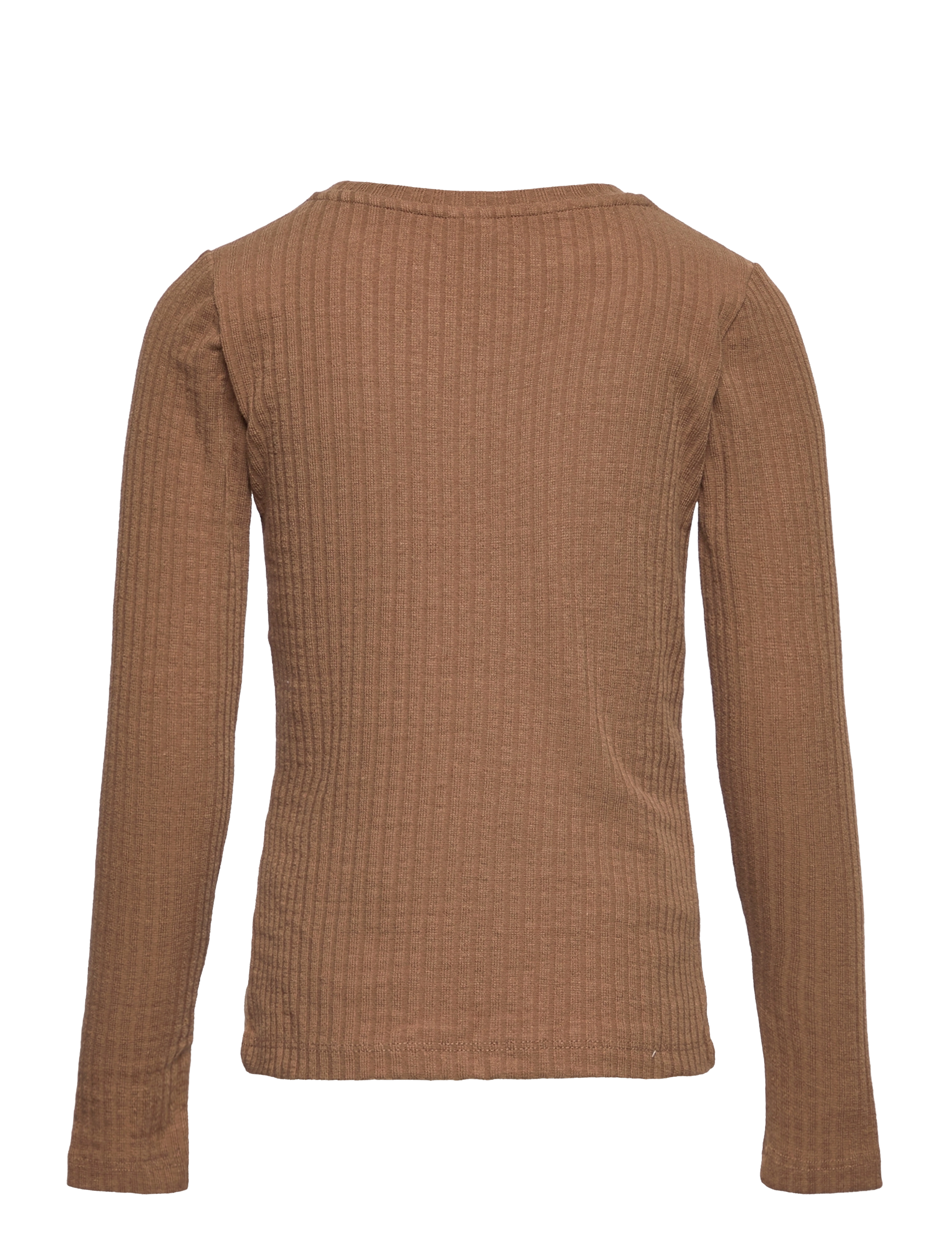 Little Pieces - LPELLY RIB LS SOLID BLOUSE - fossil - 1