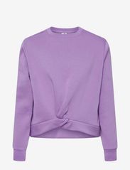 Little Pieces - PKCHILLI LS O-NECK SHORT TWIST SWEAT BC - sportiska stila džemperi - paisley purple - 0