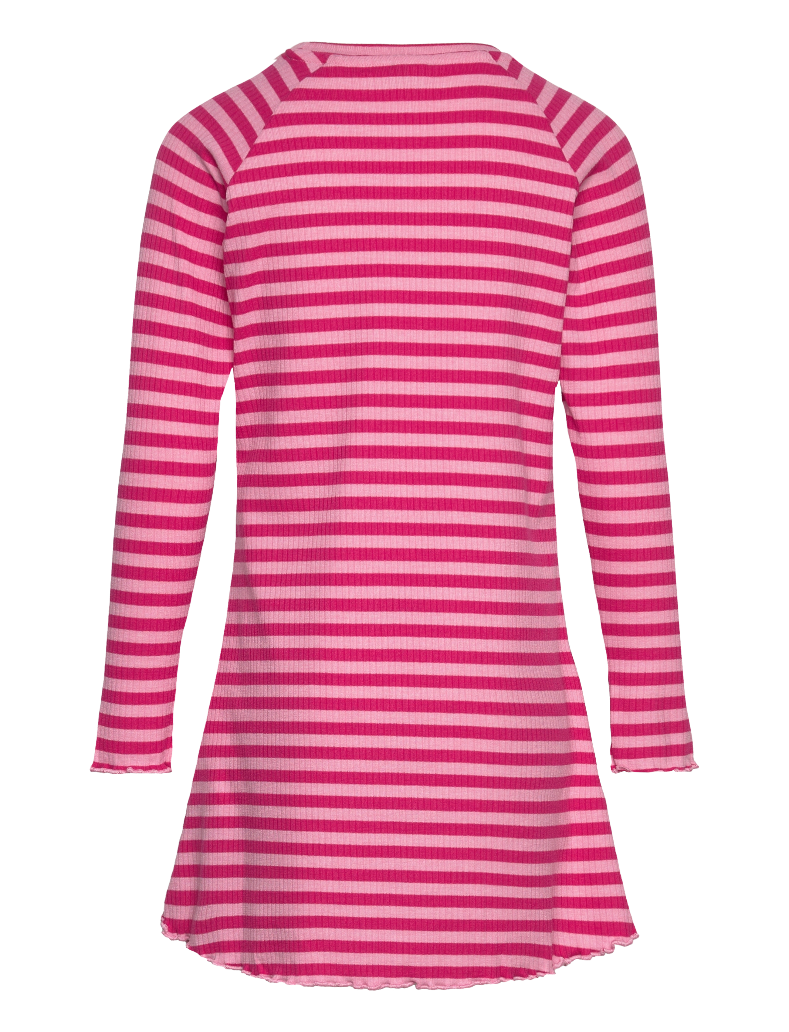 Little Pieces - PKDORA LS O-NECK RIB DRESS - beetroot purple - 1