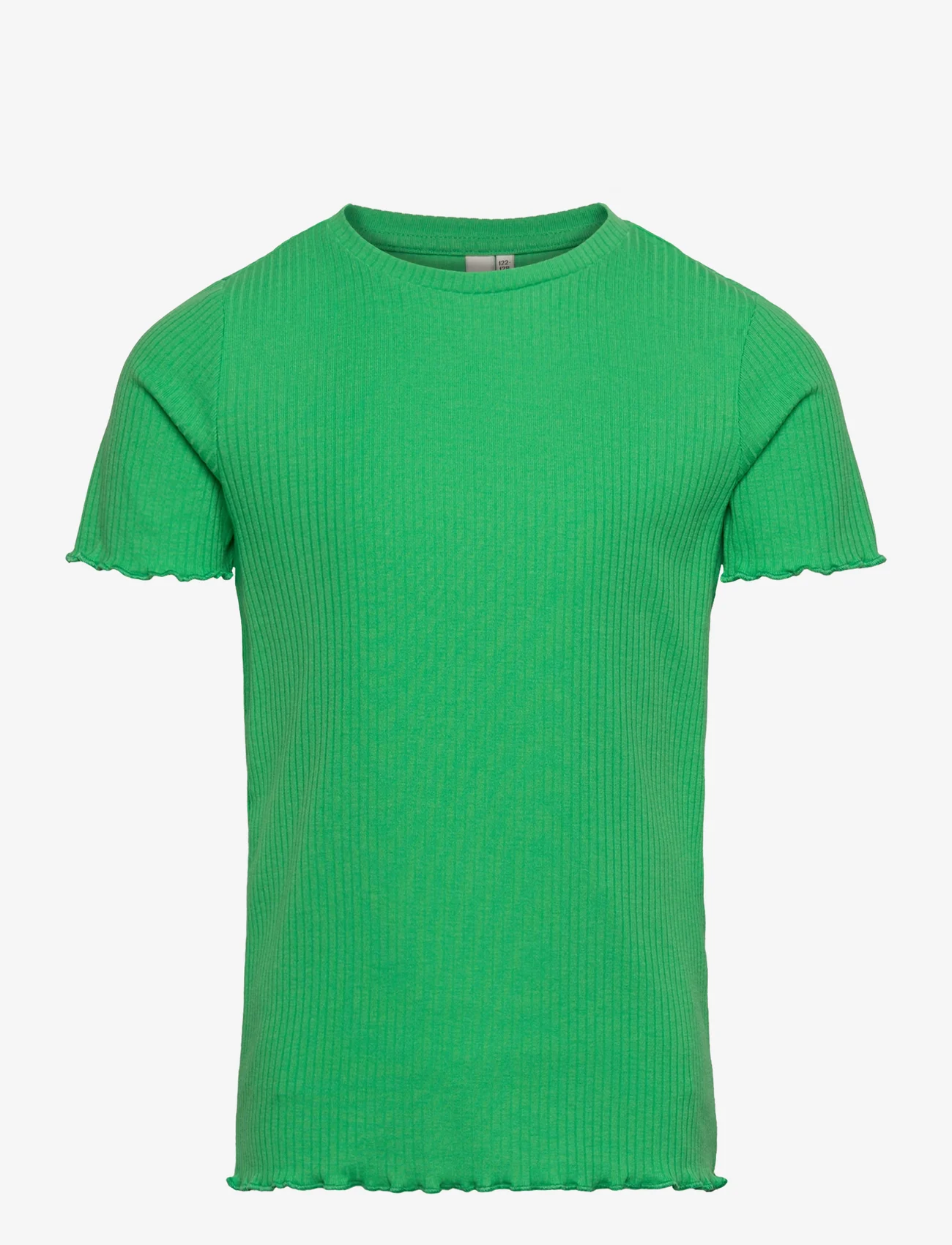 Little Pieces - PKDORA SS O-NECK SOLID RIB TOP - kortærmede t-shirts - irish green - 0