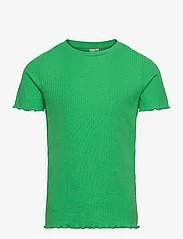Little Pieces - PKDORA SS O-NECK SOLID RIB TOP - kortärmade t-shirts - irish green - 0
