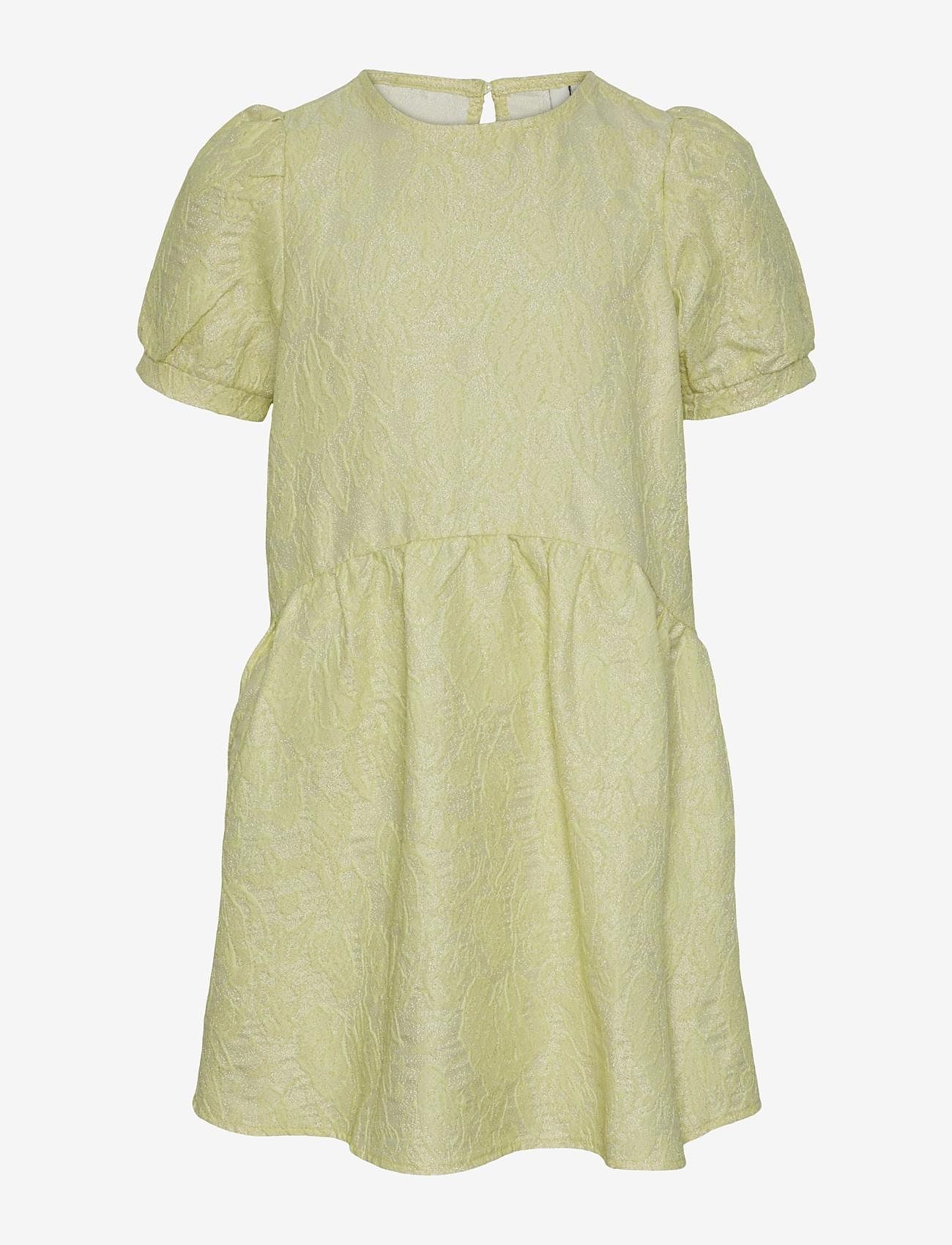 Little Pieces PKJOSIE SS O-NECK LUREX DRESS - Odzież - MELLOW YELLOW / yellow