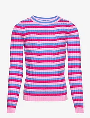 Little Pieces - PKCRISTA LS O-NECK KNIT  TW  BC - neulepuserot - begonia pink - 0