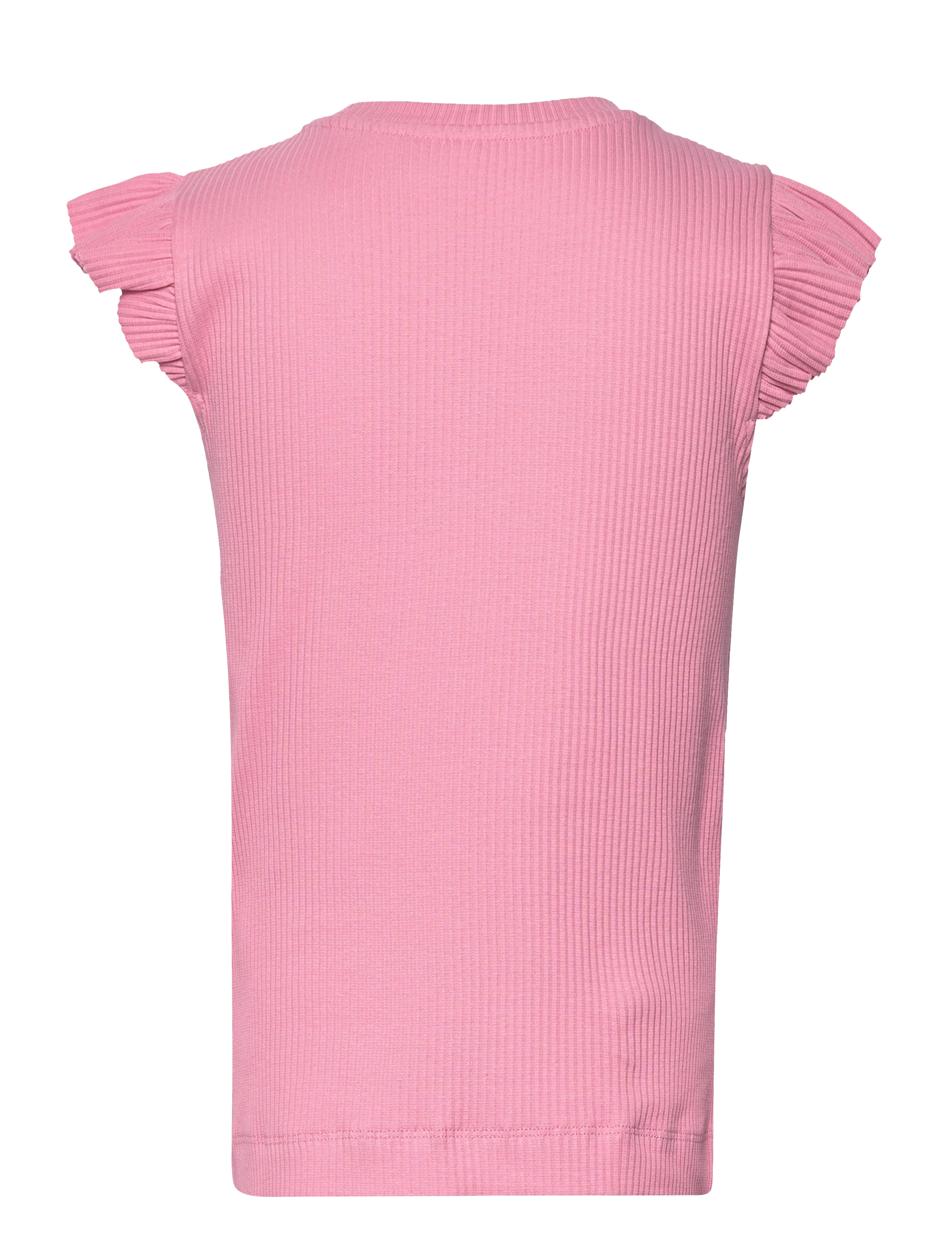 Little Pieces - PKTEGAN SS RIB FLOUNCE TOP BC TW - sachet pink - 1