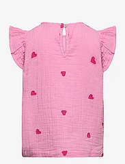 Little Pieces - PKKYA SS EMB. TOP BC - short-sleeved t-shirts - sachet pink - 1