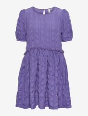 Little Pieces - PKVUDMILLA SS DRESS TW - short-sleeved casual dresses - paisley purple - 0