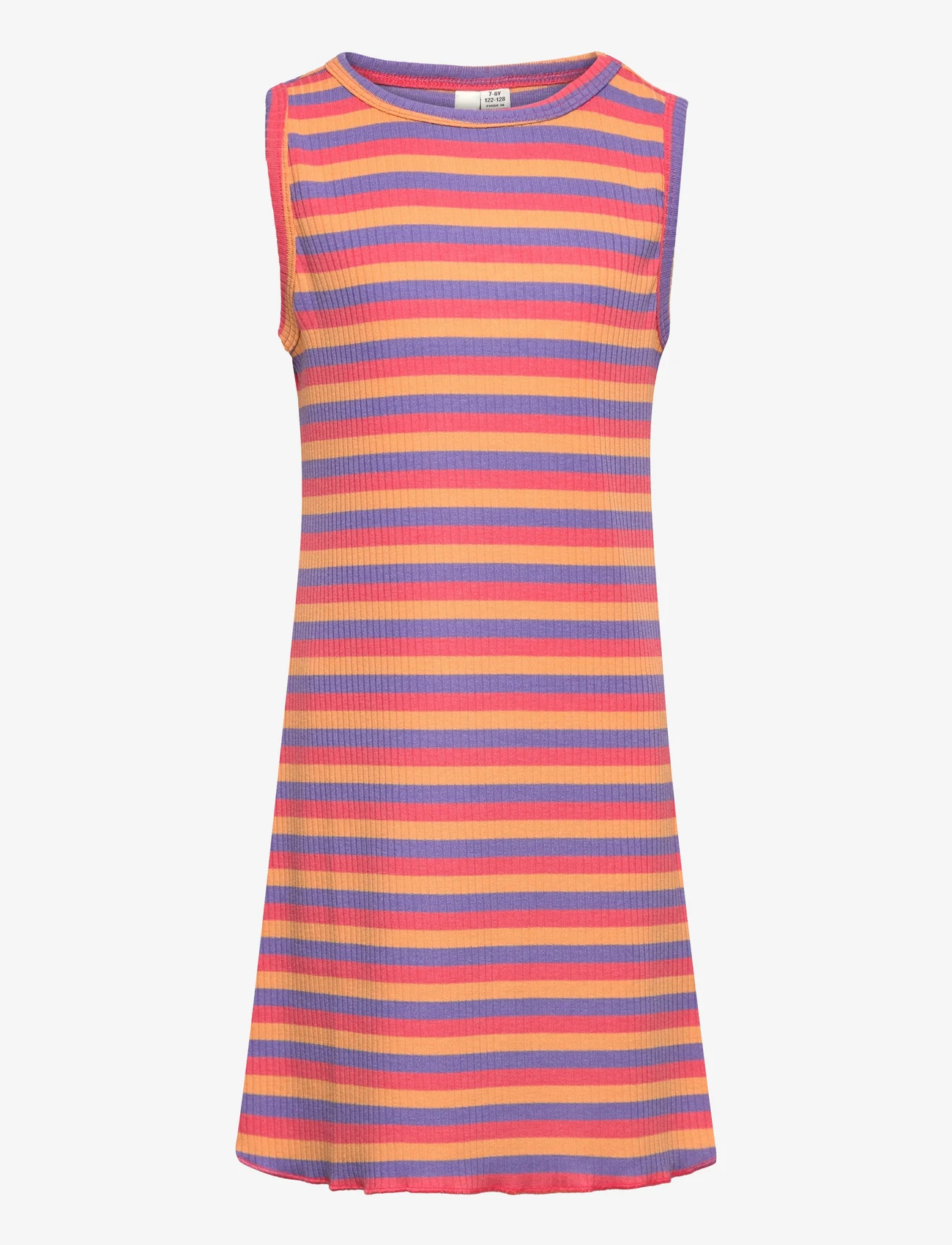 Little Pieces - PKDORA SL O-NECK RIB DRESS - sleeveless casual dresses - georgia peach - 0